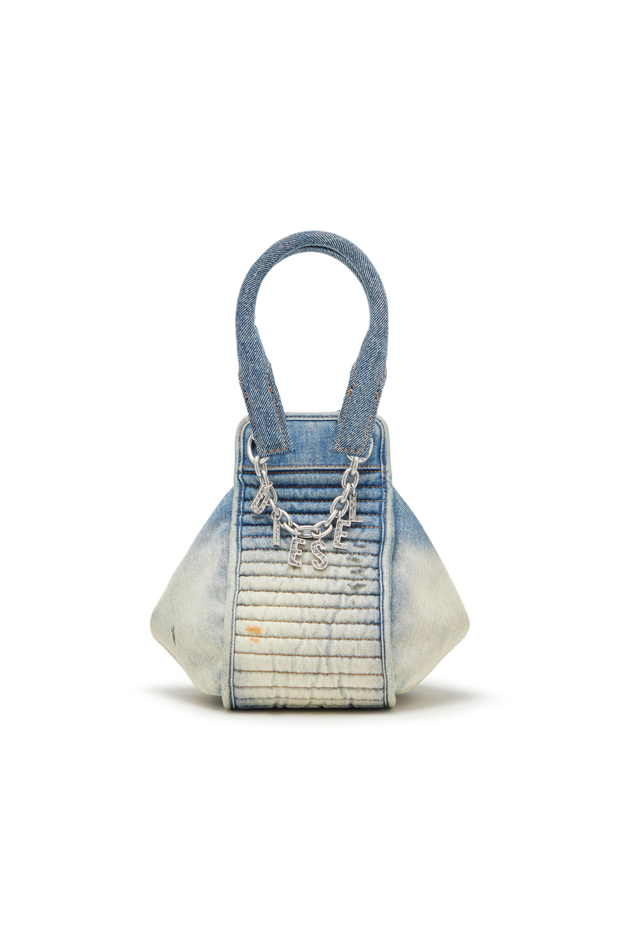 Diesel - D-VINA-S, Woman's D-Vina-S - Small slouchy bag in solarised denim in Blue - 1