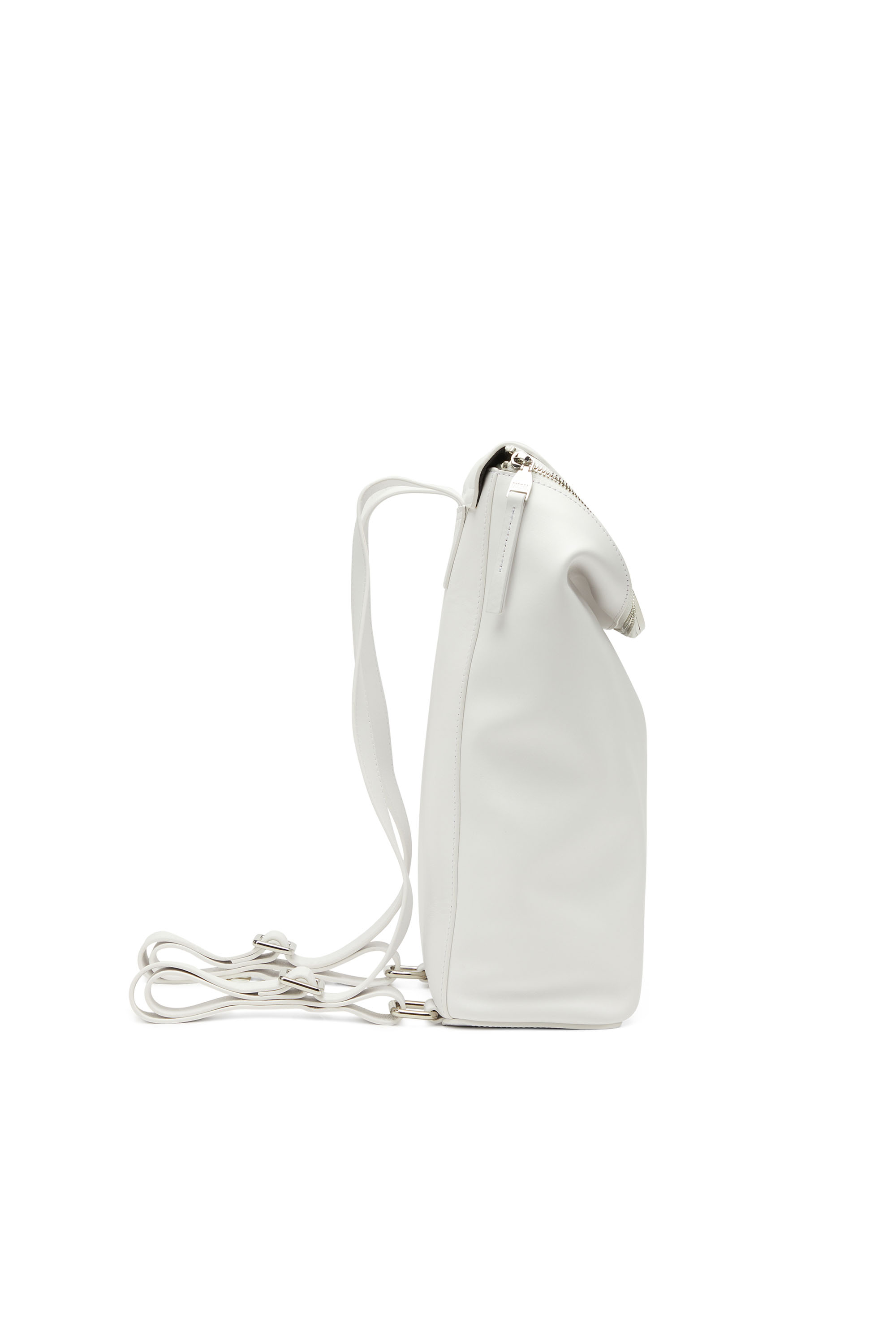 Diesel - 1DR-BACKPACK, Woman's 1DR-Backpack - Leather backpack with logo plaque in White - 3