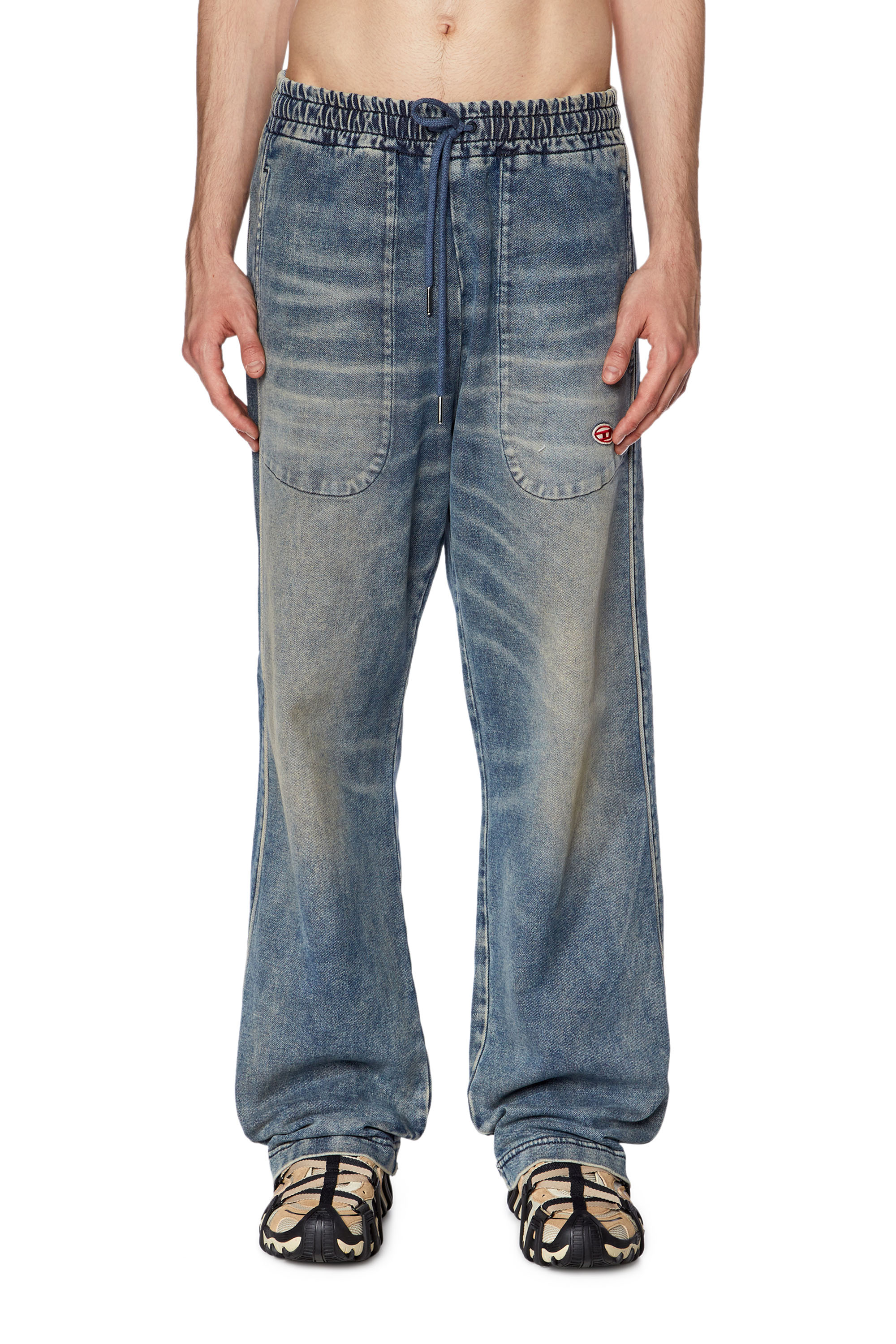 Diesel - Straight D-Martians Track Denim 068EV, Unisex's Straight D-Martians Track Denim in Medium blue - 1