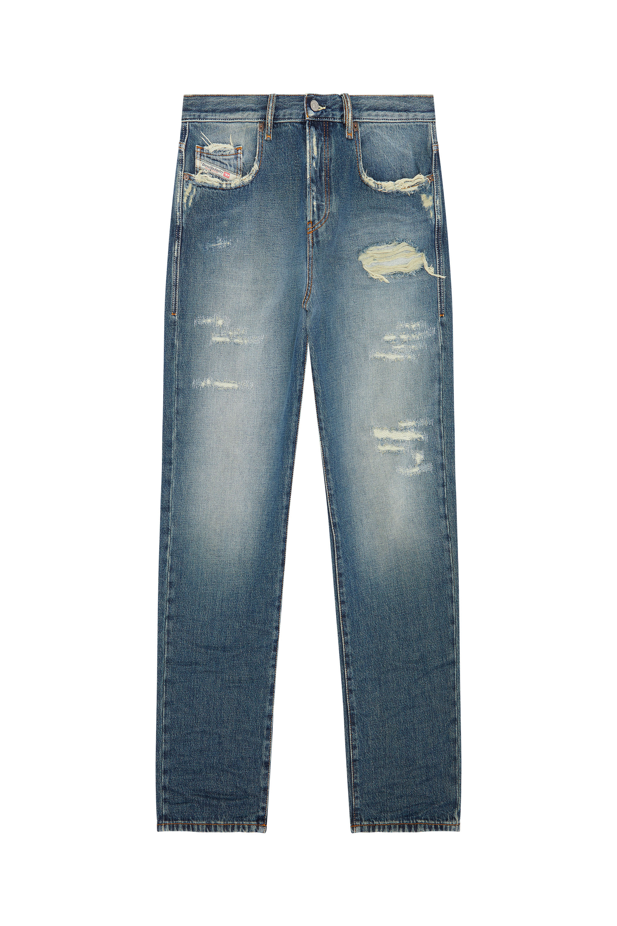Diesel - Straight Jeans 2020 D-Viker E9C40, Man's Straight Jeans - 2020 D-Viker in Dark Blue - 3