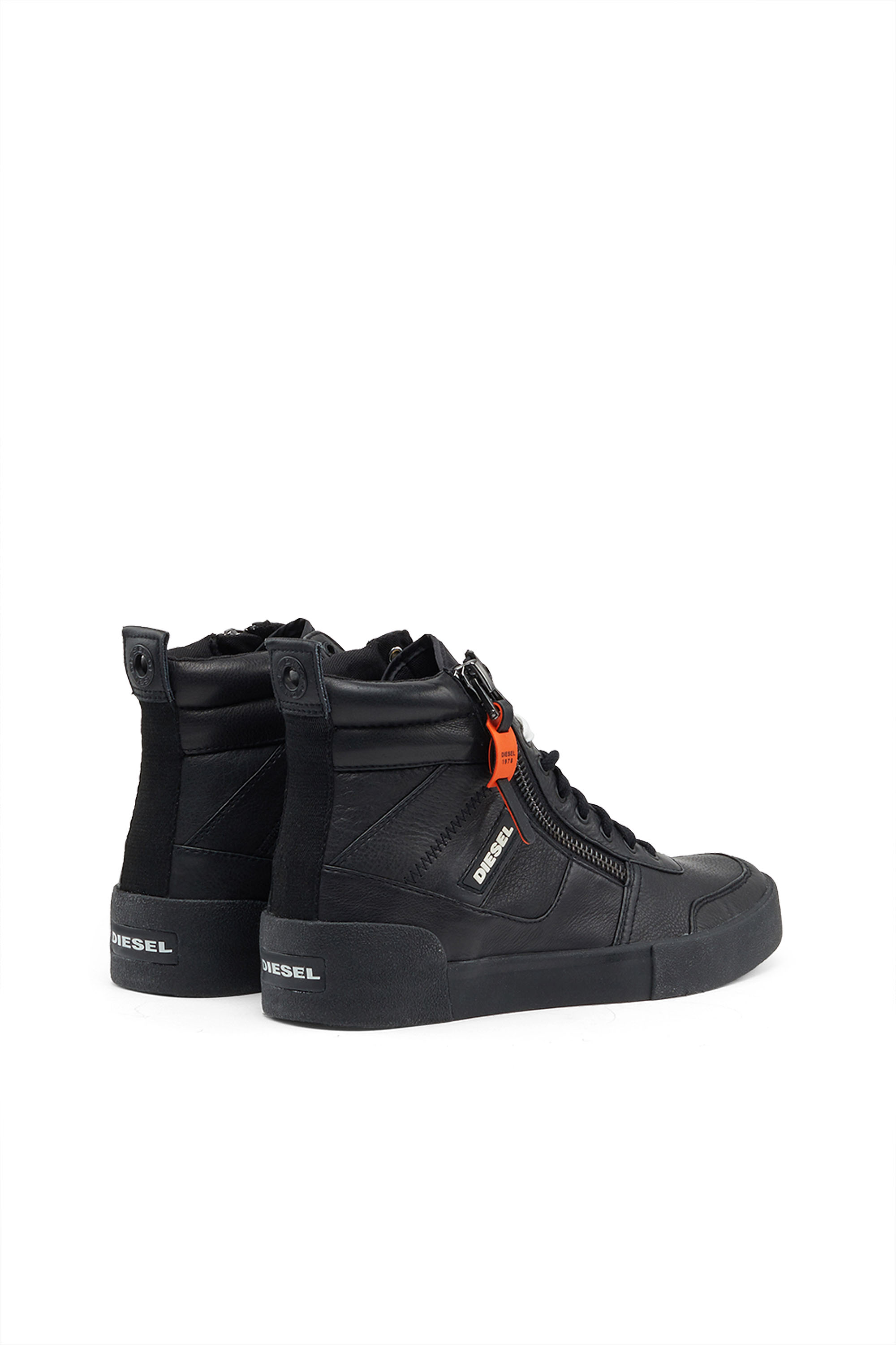 Diesel - S-DVELOWS, Man's S-Dvelows-High-top sneakers in panelled suede in Black - 3