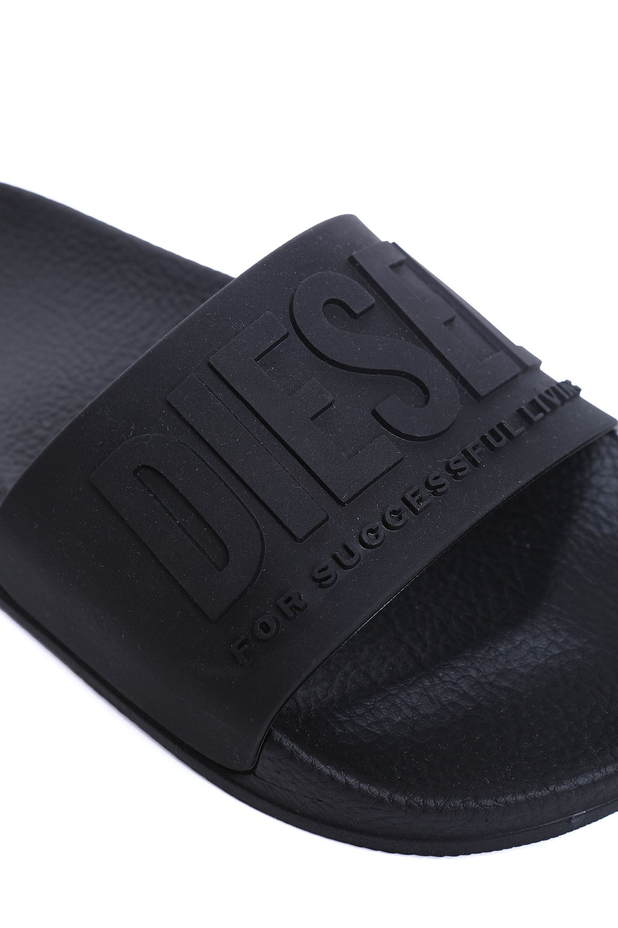 Diesel - SA-MAYEMI CC, Unisex's Pool slides with embossed logo in Black - 4