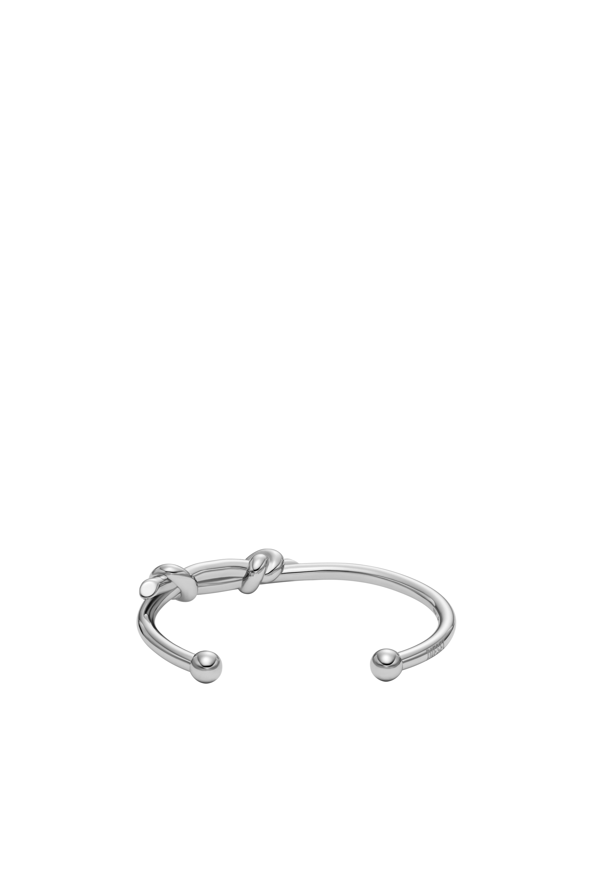 Diesel - DX1448, Unisex's Stainless Steel Cuff Knot Bracelet in Silver - 2