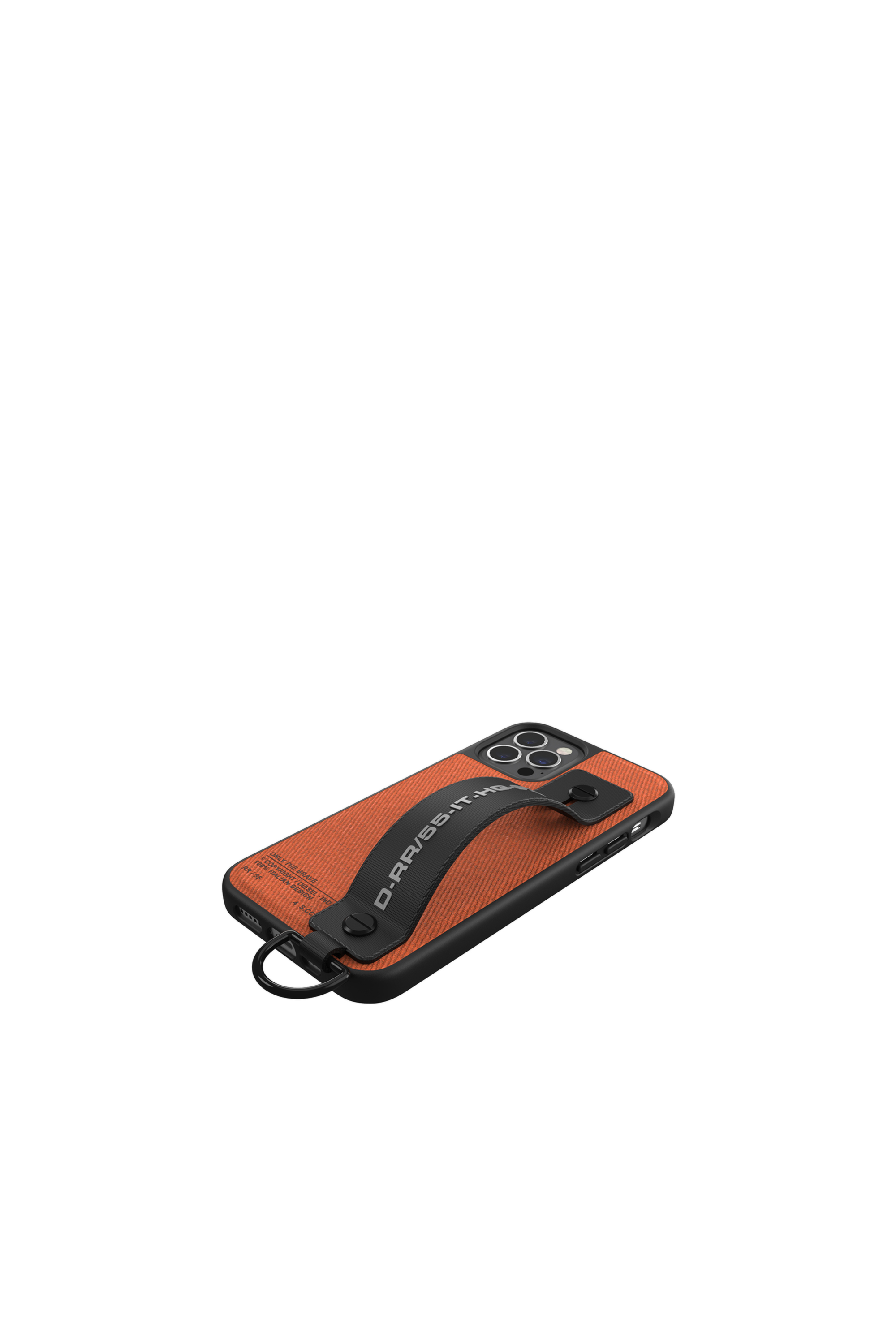 Diesel - 44288 HANDSTRAP CASE, Unisex's Handstrap case utility twill for iPhone 12 / 12 Pro in Orange - 4
