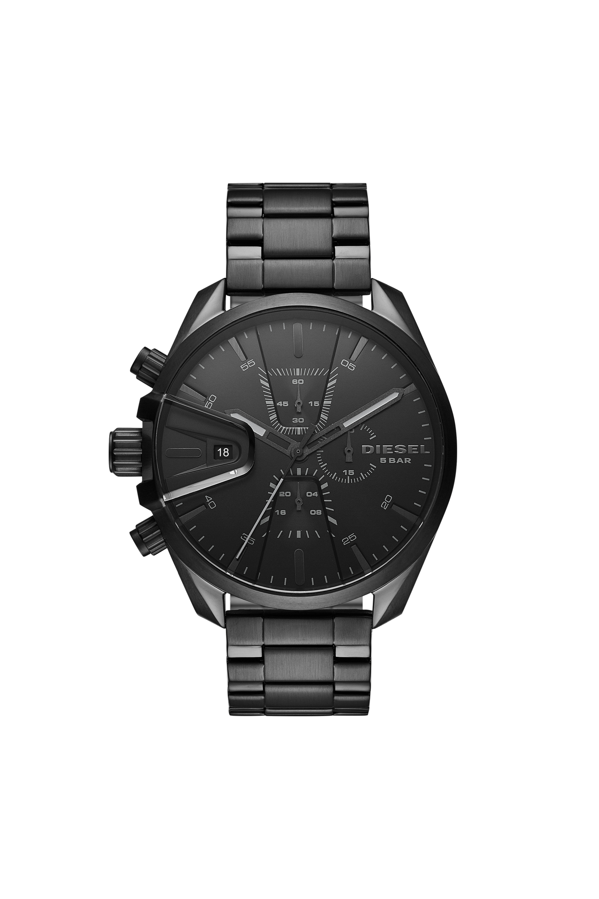 Diesel - DZ4537, Man's MS9 chronograph black stainless steel watch in Black - 1