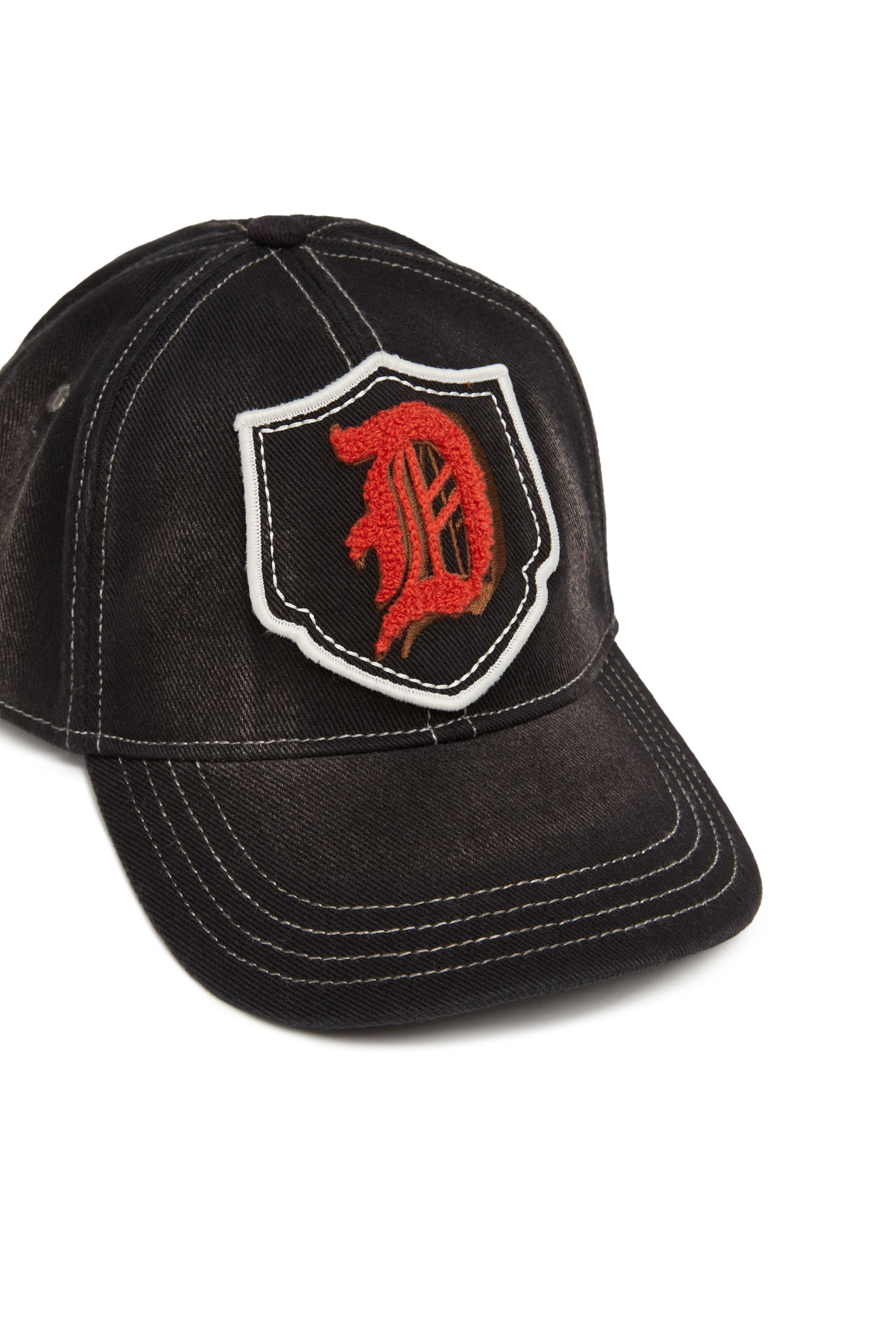 Diesel - C-VARS, Man's Baseball cap with Terry patch in Black - 3