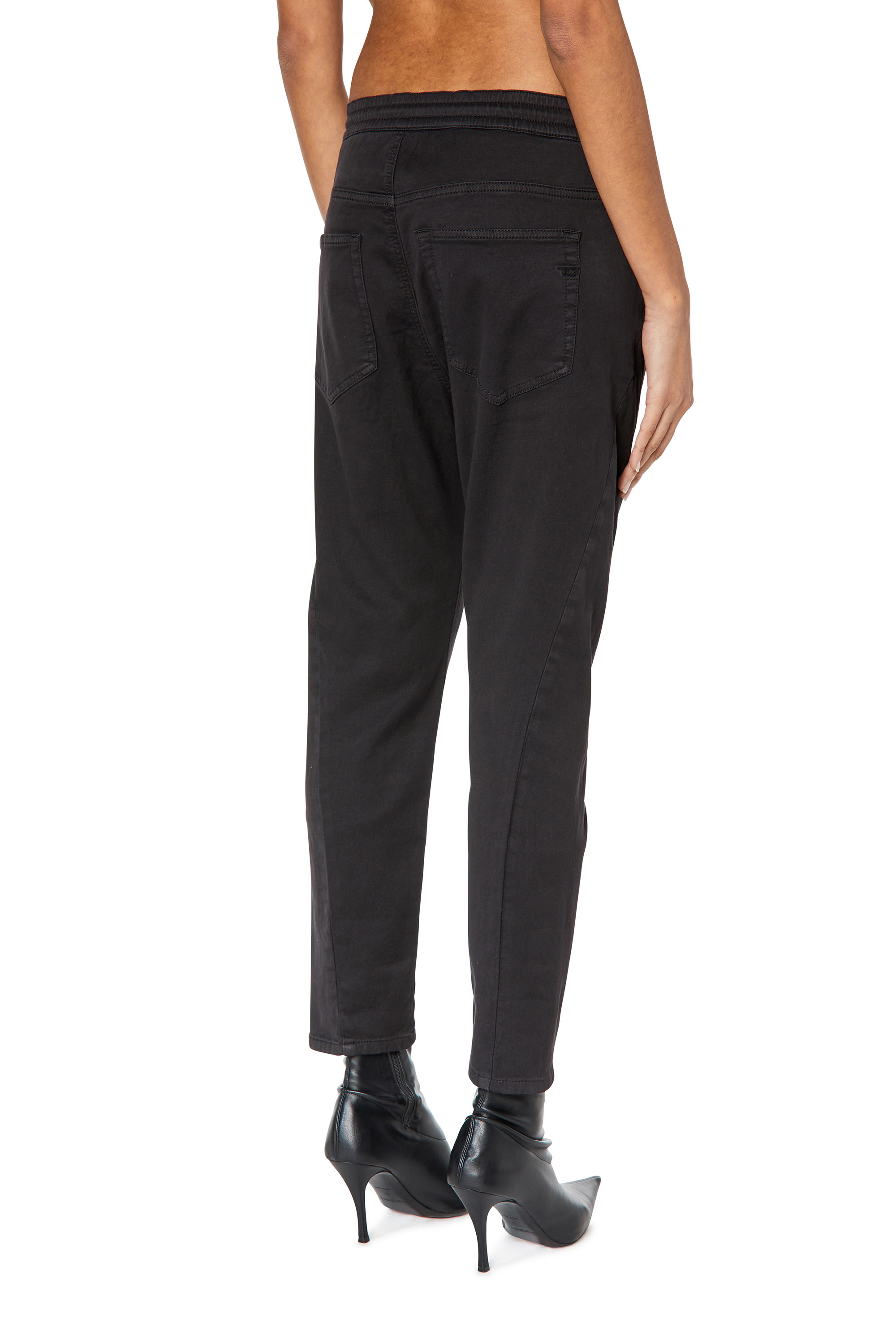 Diesel - Boyfriend 2041 D-Fayza Joggjeans® 068DY, Woman's Boyfriend 2041 D-Fayza Joggjeans® in Black/Dark grey - 4