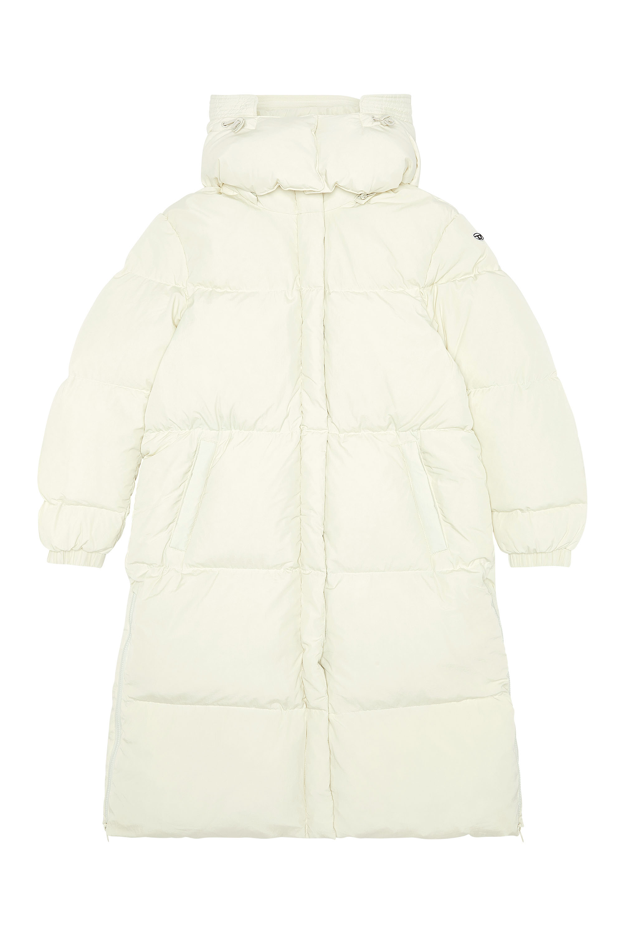 Diesel - W-PEYT, Woman's Down coat in recycled nylon taslan in White - 3