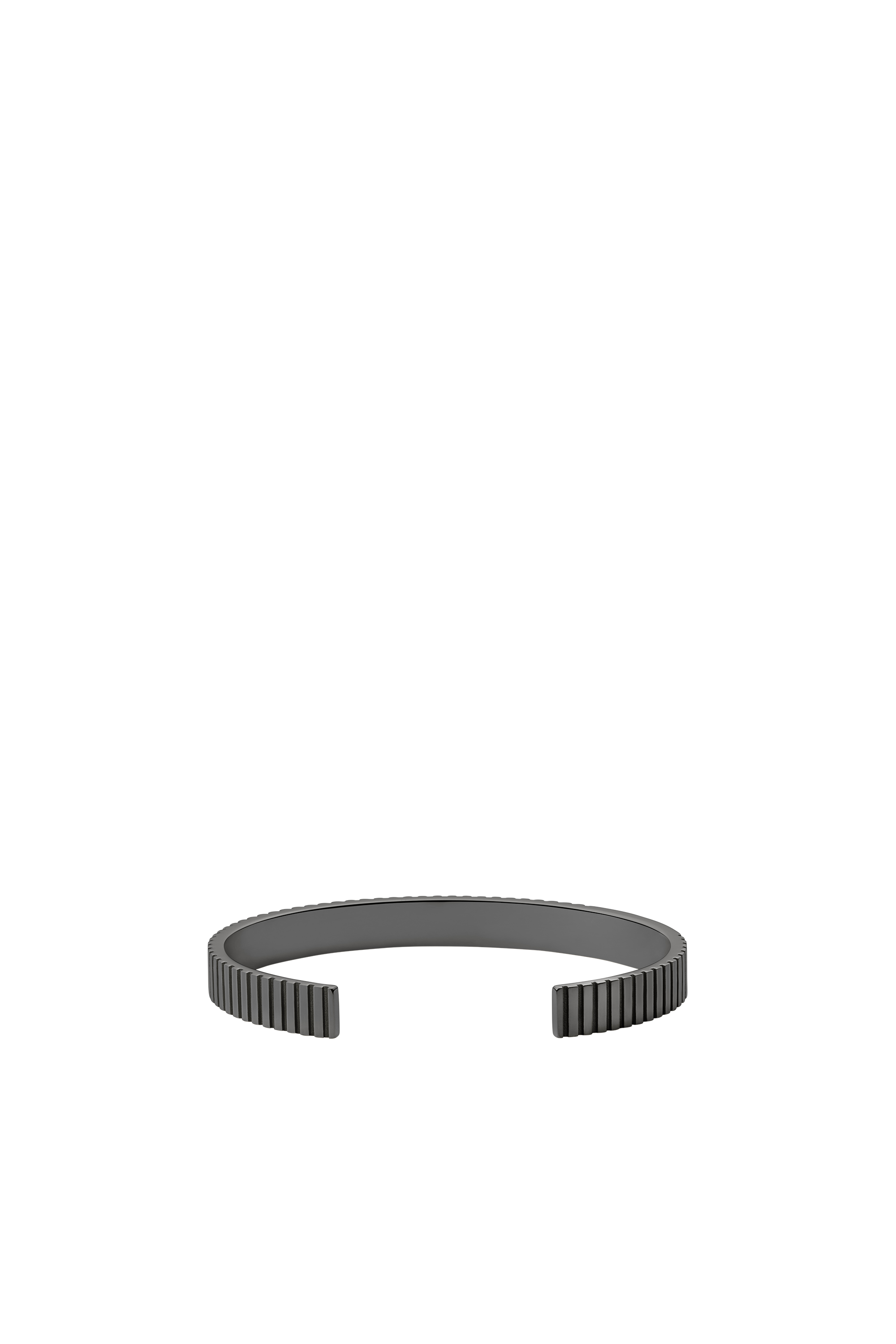 Diesel - DX1308, Man's Gunmetal-tone stainless steel cuff bracelet in Dark grey - 2