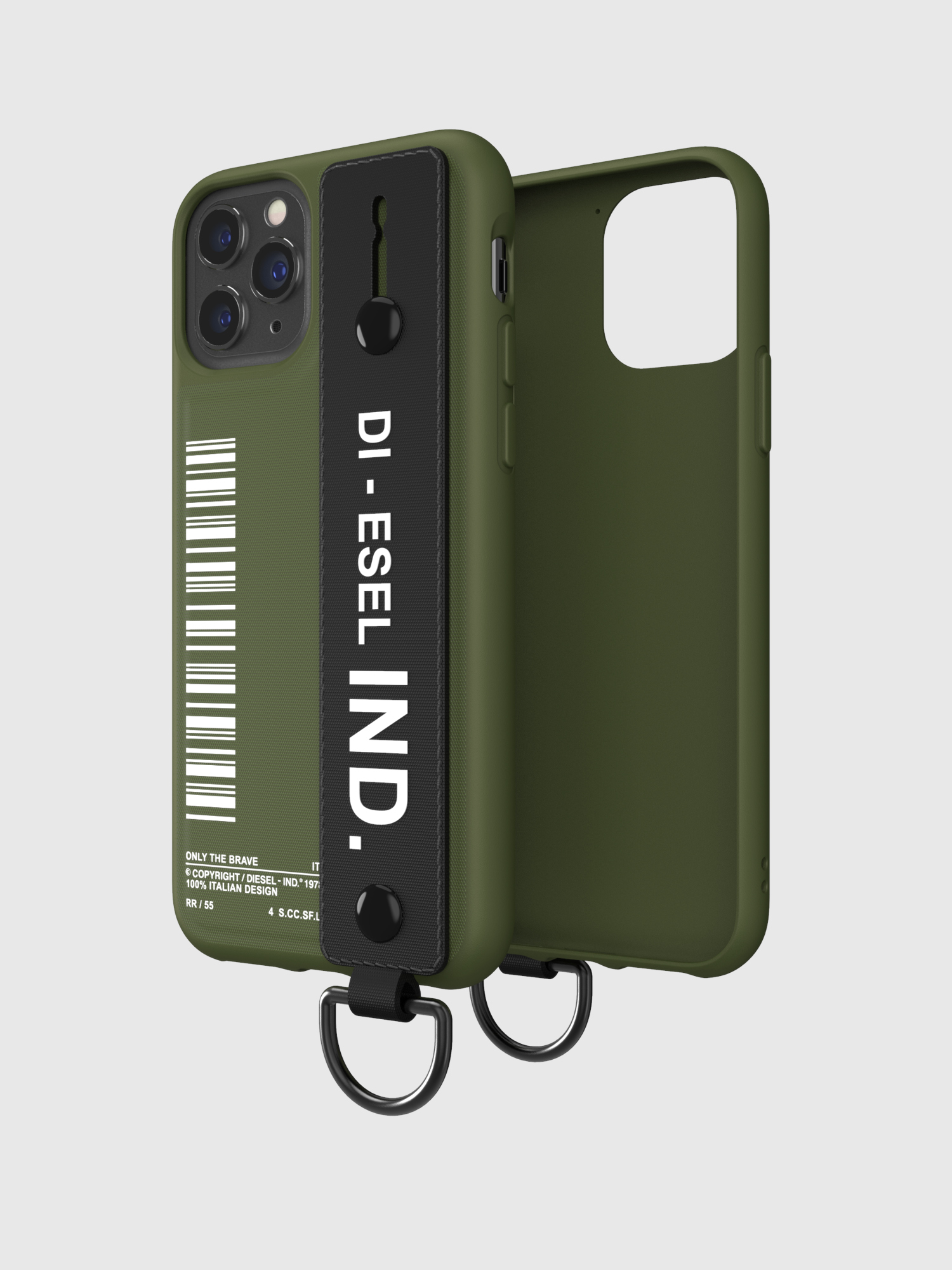 Diesel - 42008 STANDARD CASE, Unisex's Handstrap case for iPhone 11 Pro in Military Green - 1