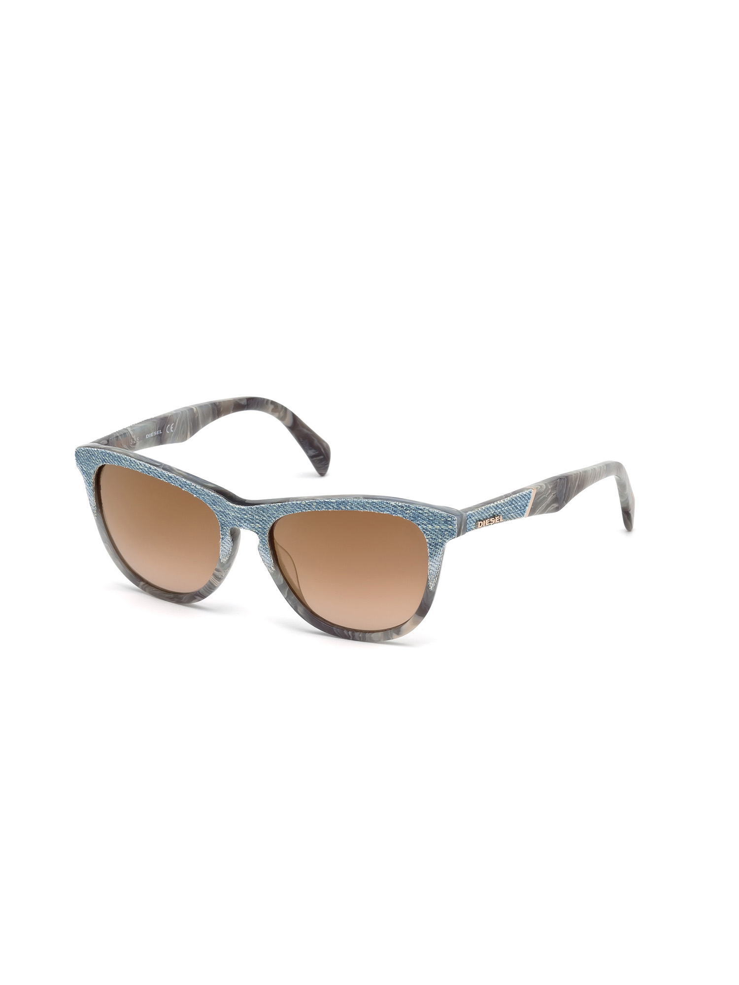 Diesel - DM0192, Unisex's Eyewear with denim frame front and detail in Blue Jeans - 4