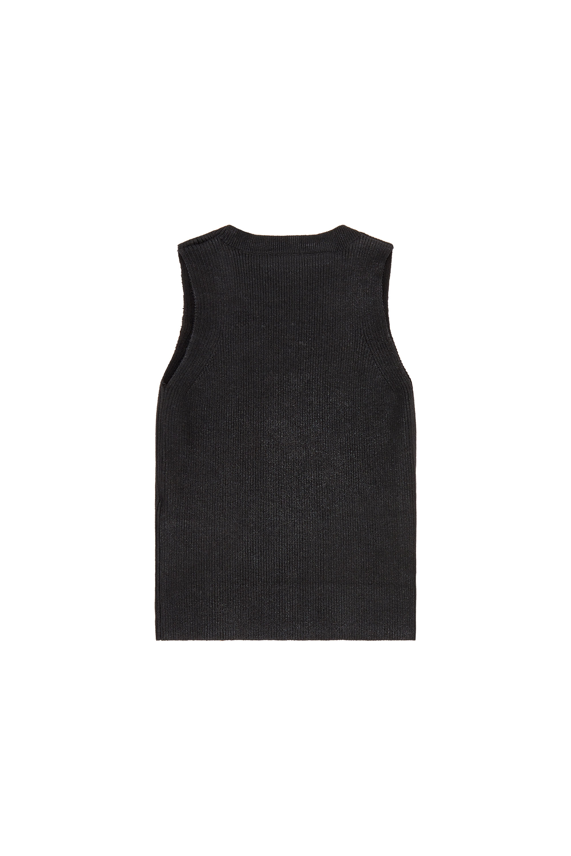Diesel - KONERVA, Woman's Tank top in metallic knit in Black - 2