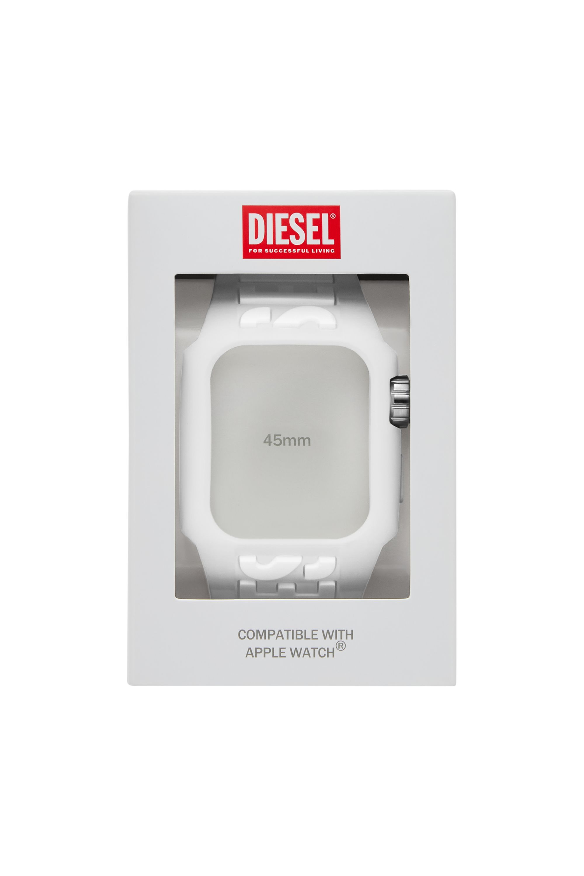 Diesel - DSS021, Man's White TPU Unibody Band for Apple Watch® in White - 2