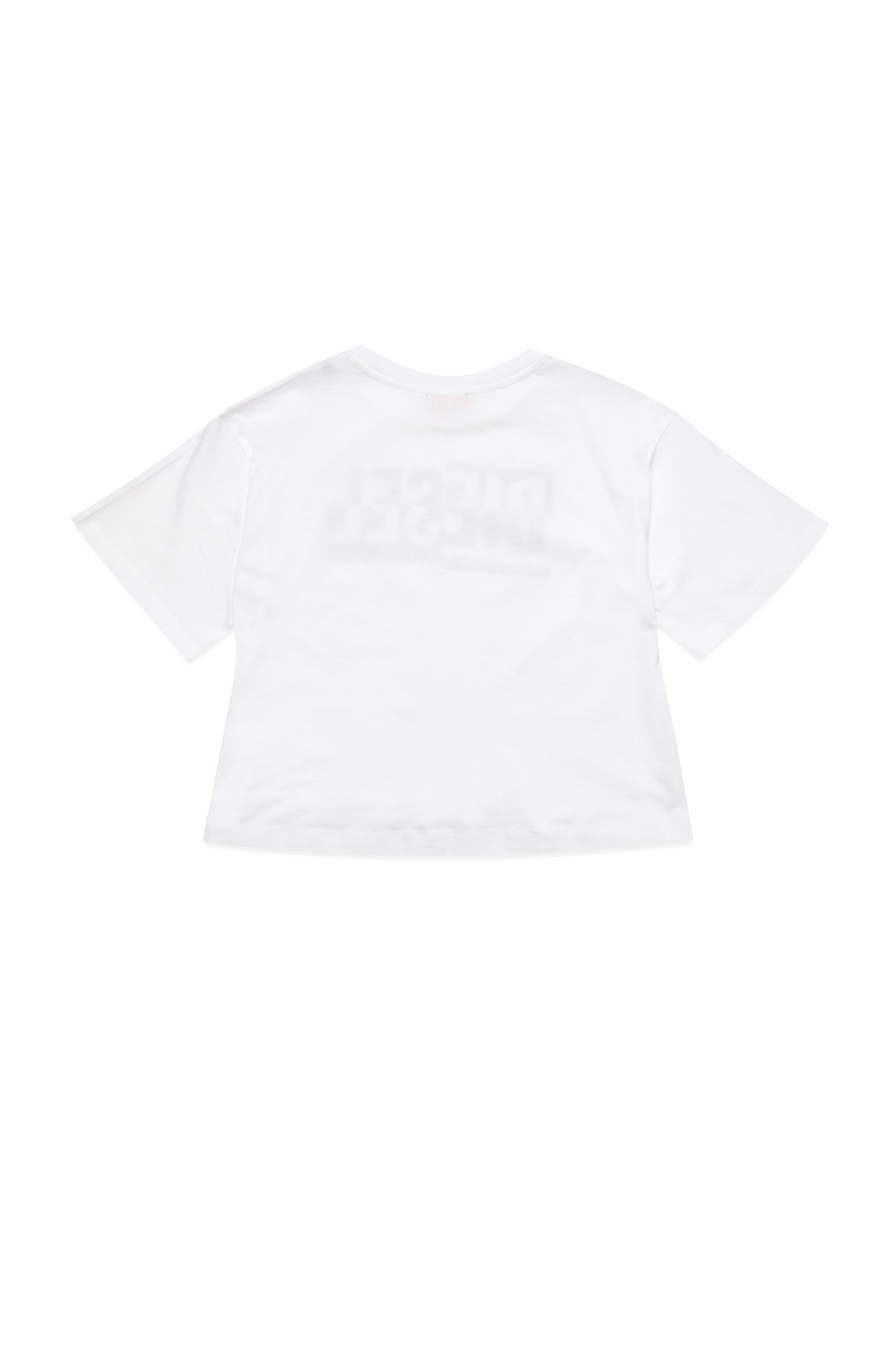 Diesel - TNISSEBR, Woman's T-shirt with chequerboard Diesel logo in White - 2