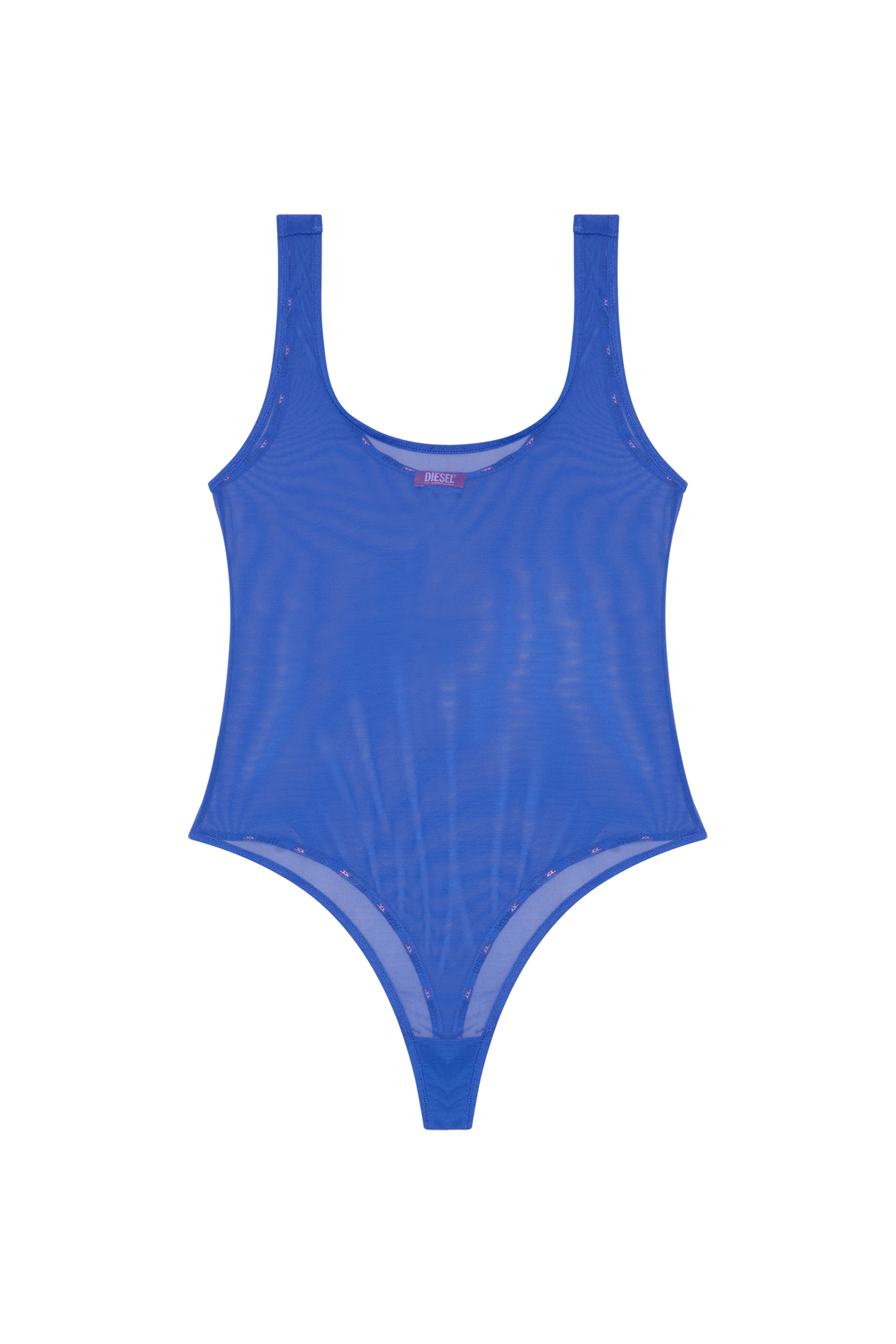 Diesel - UFBY-YOMA, Woman's Bodysuit in stretchy mesh in Blue - 4