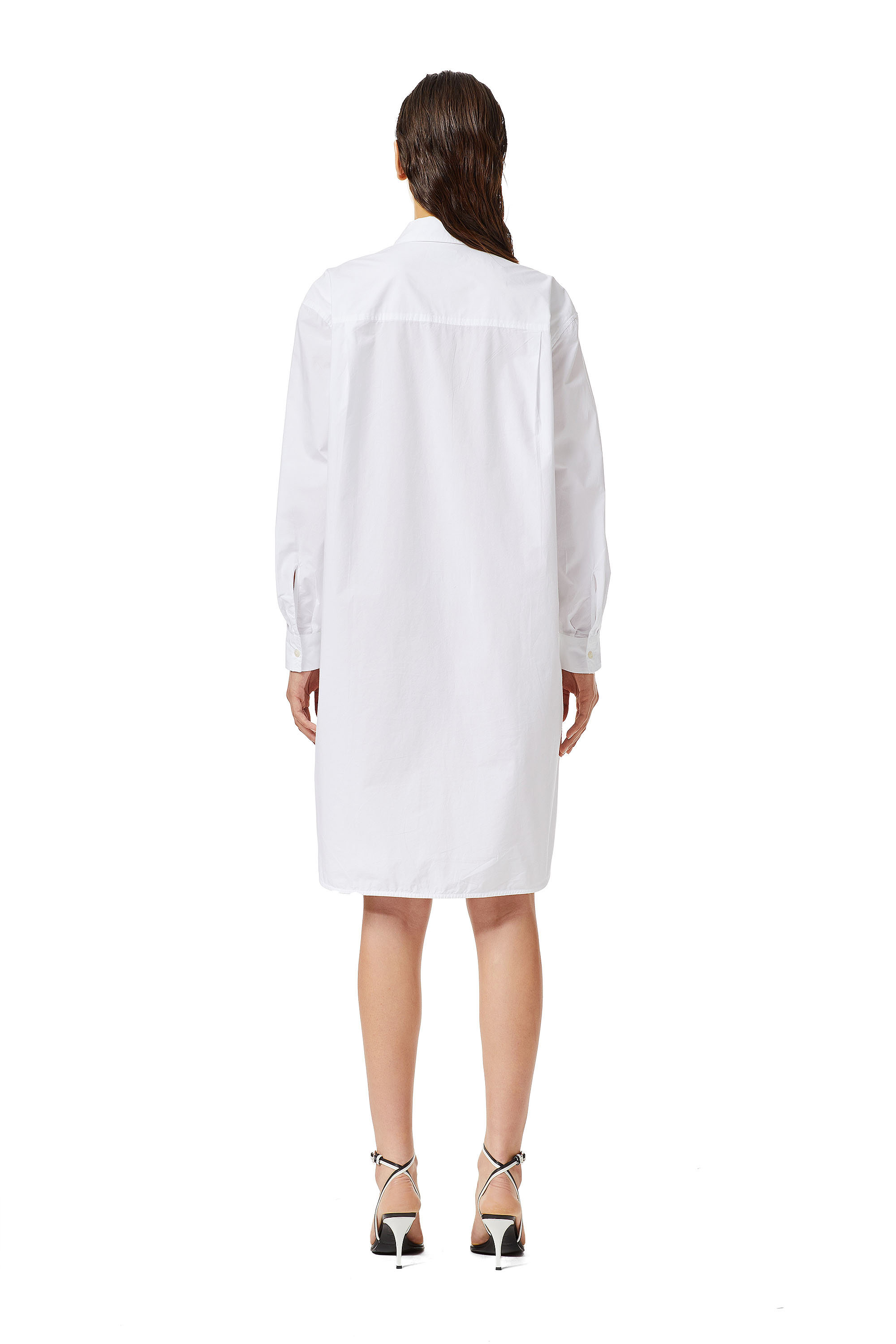 Diesel - D-LUNAR-A, Woman's Oversized shirt dress in White - 3