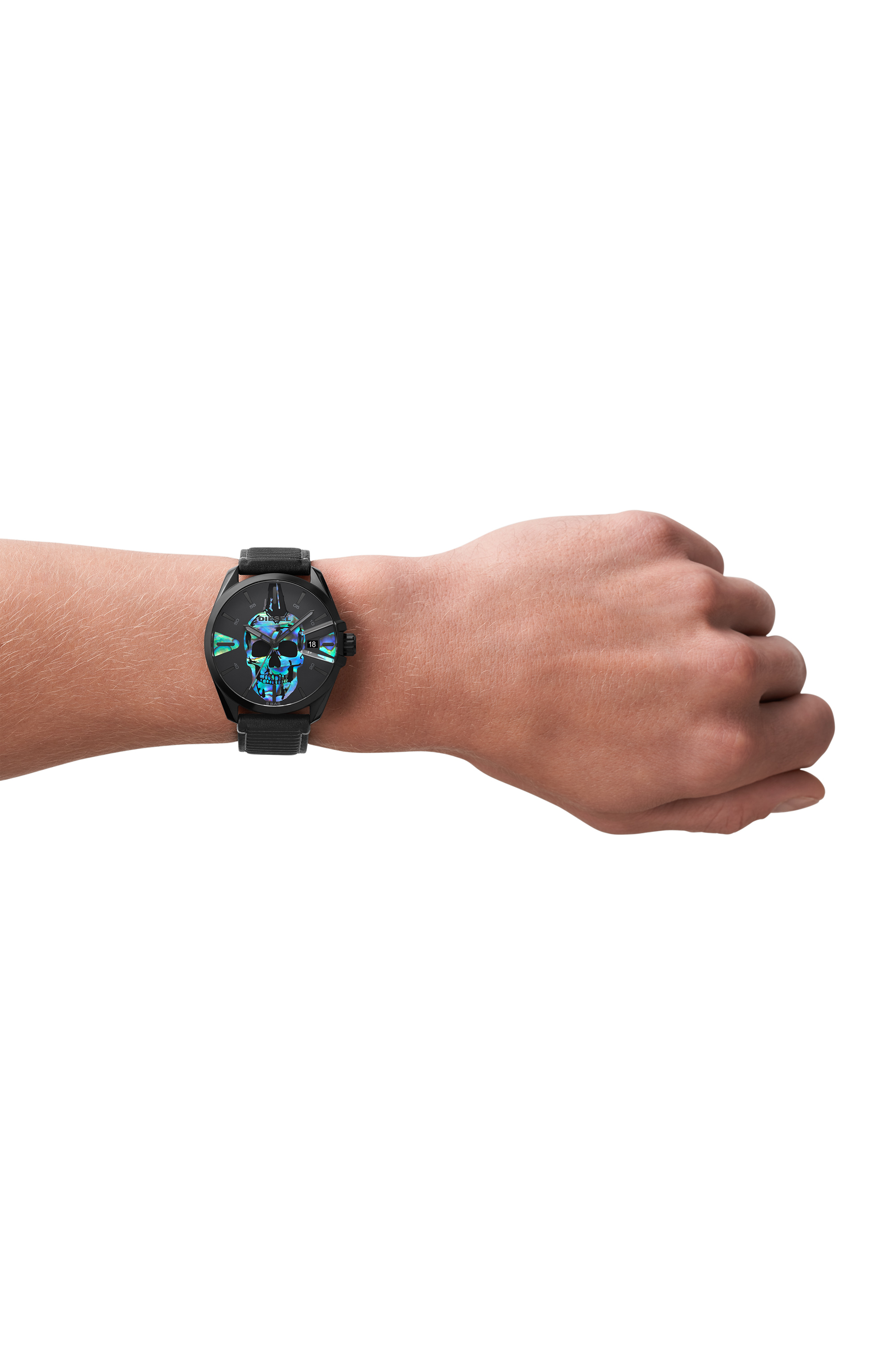 Diesel - DZ1973, Man's MS9 Leather Watch in Black - 4