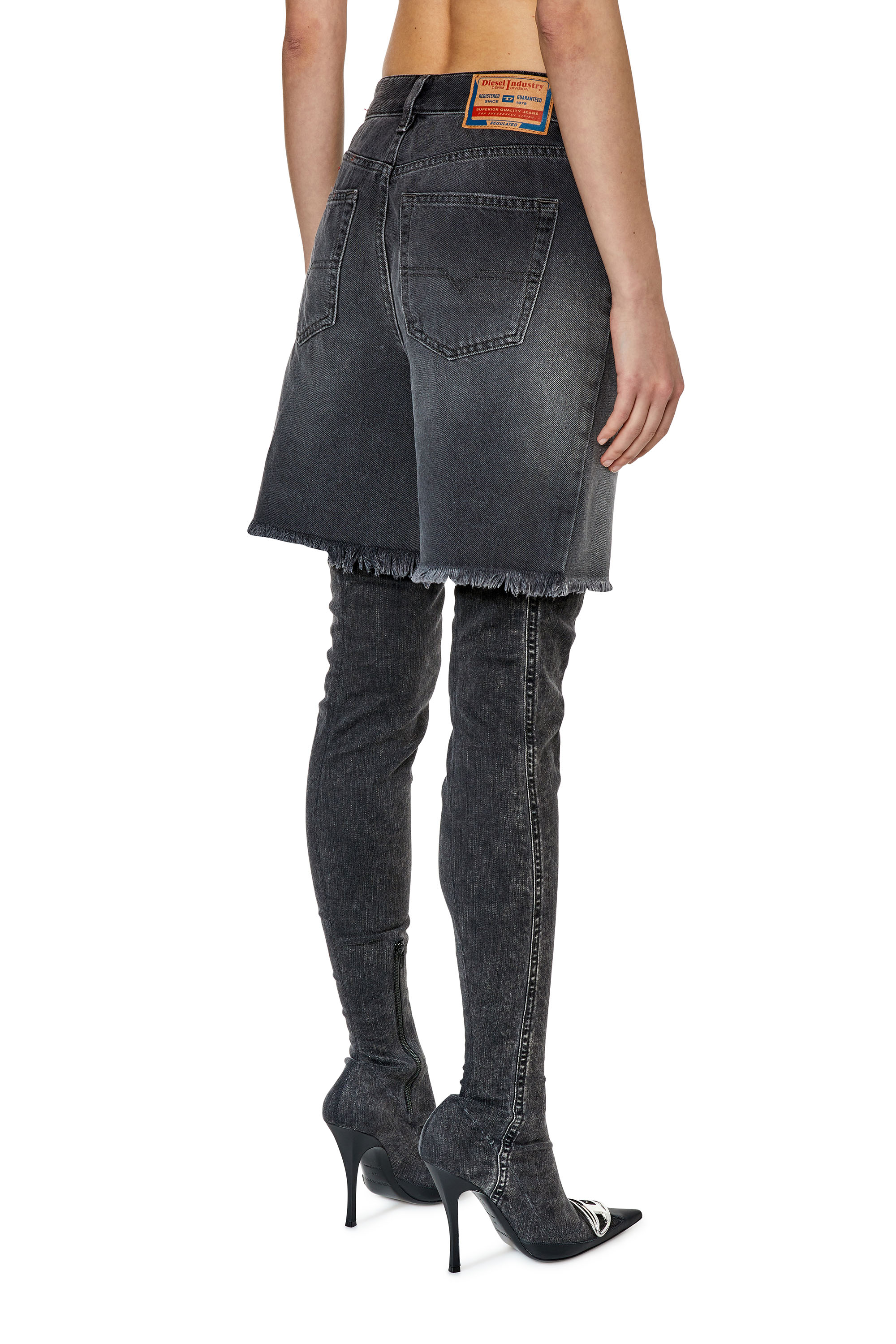 Diesel - DE-AMY, Woman's Denim shorts in Black - 4