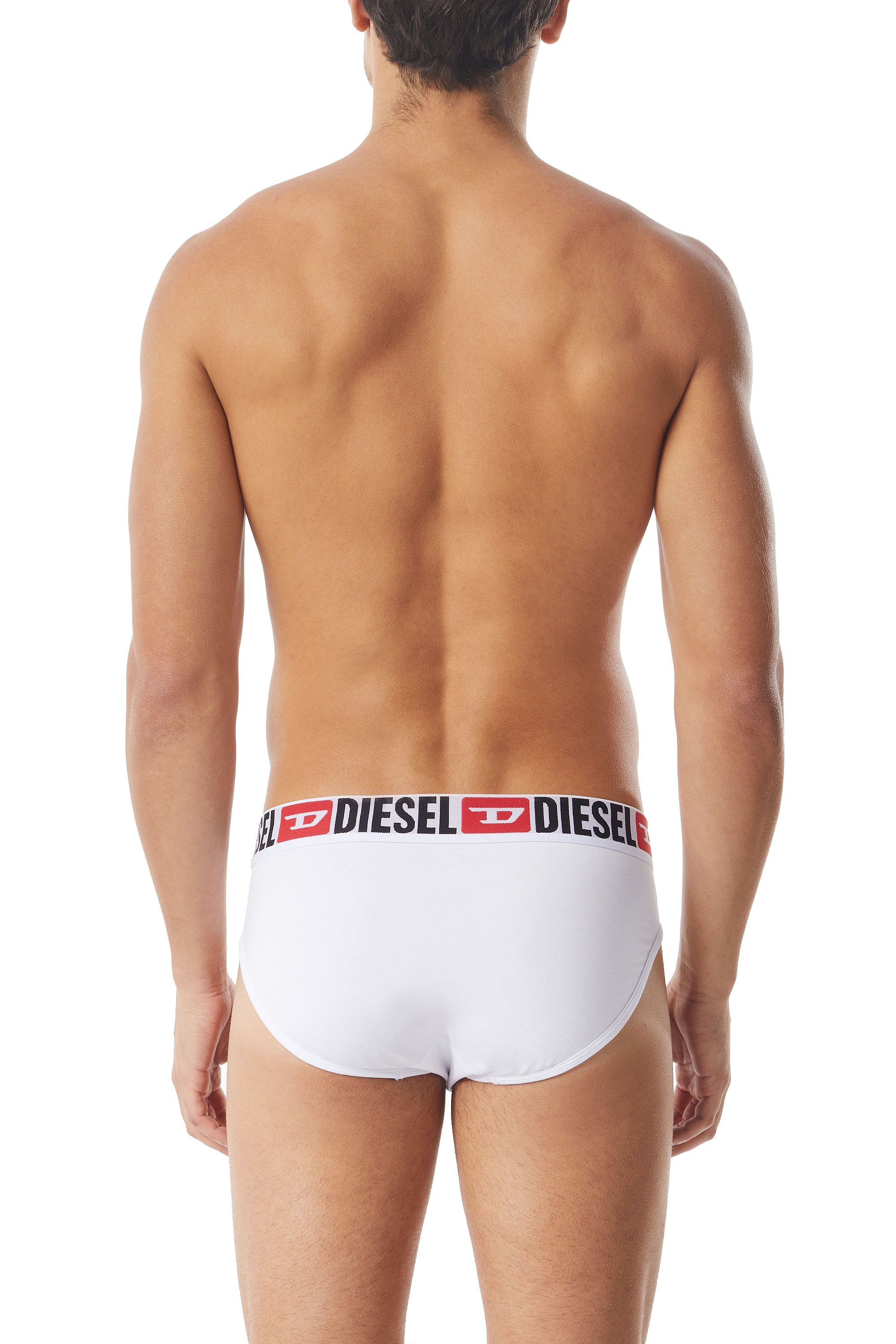 Diesel - UMBR-ANDRETHREEPACK, Man's Three-pack of solid-colour briefs in White - 3