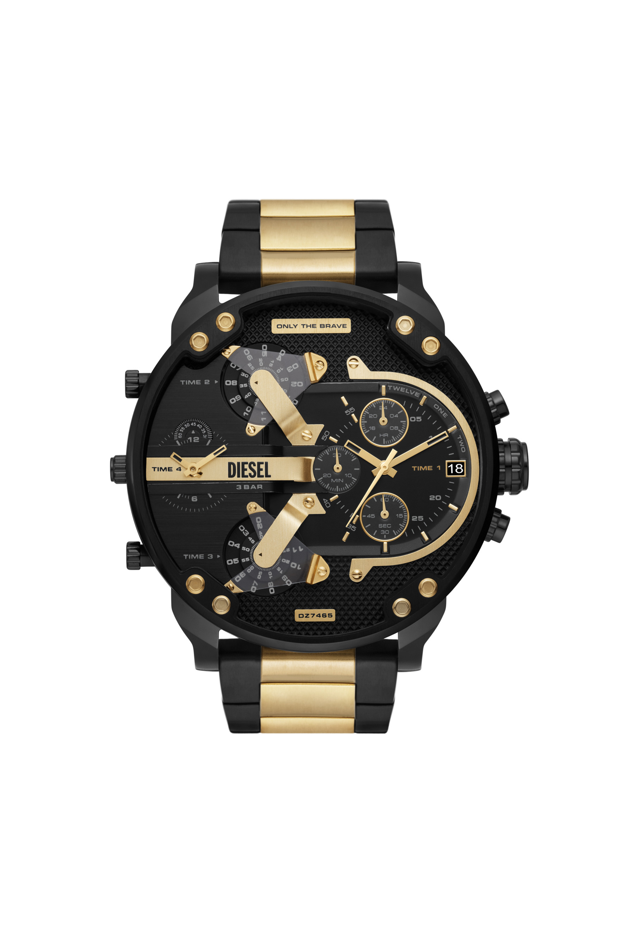 Diesel - DZ7465, Man's Mr. Daddy 2.0 Chronograph/Multi Stainless Steel Watch in Black/Gold - 1