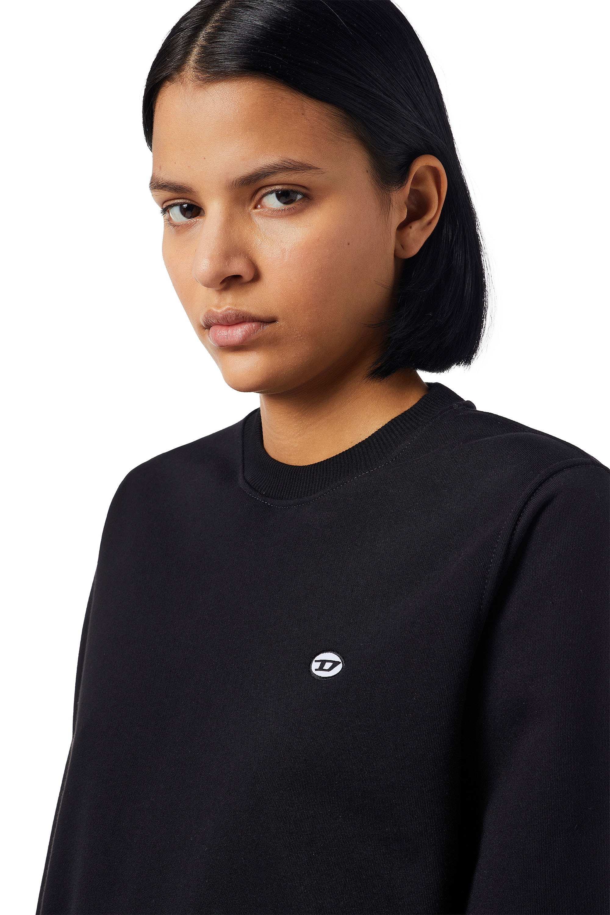 Diesel - F-REGGY-DOVAL-PJ, Woman's Sweatshirt with logo patch in Black - 4