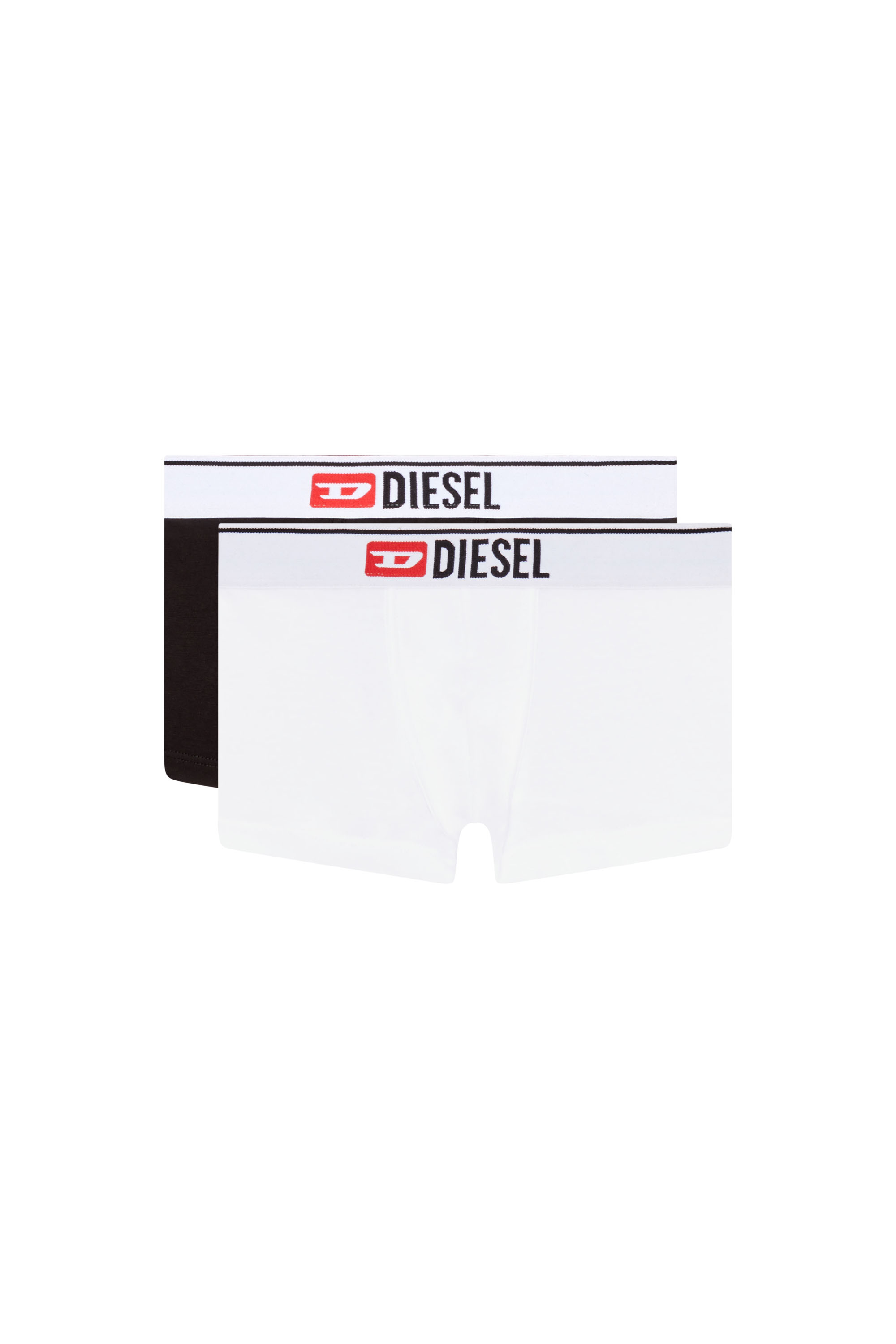 Diesel - UM-UCLASBIPACK-DD, Man's Boxer briefs with logo waist in White/Black - 1