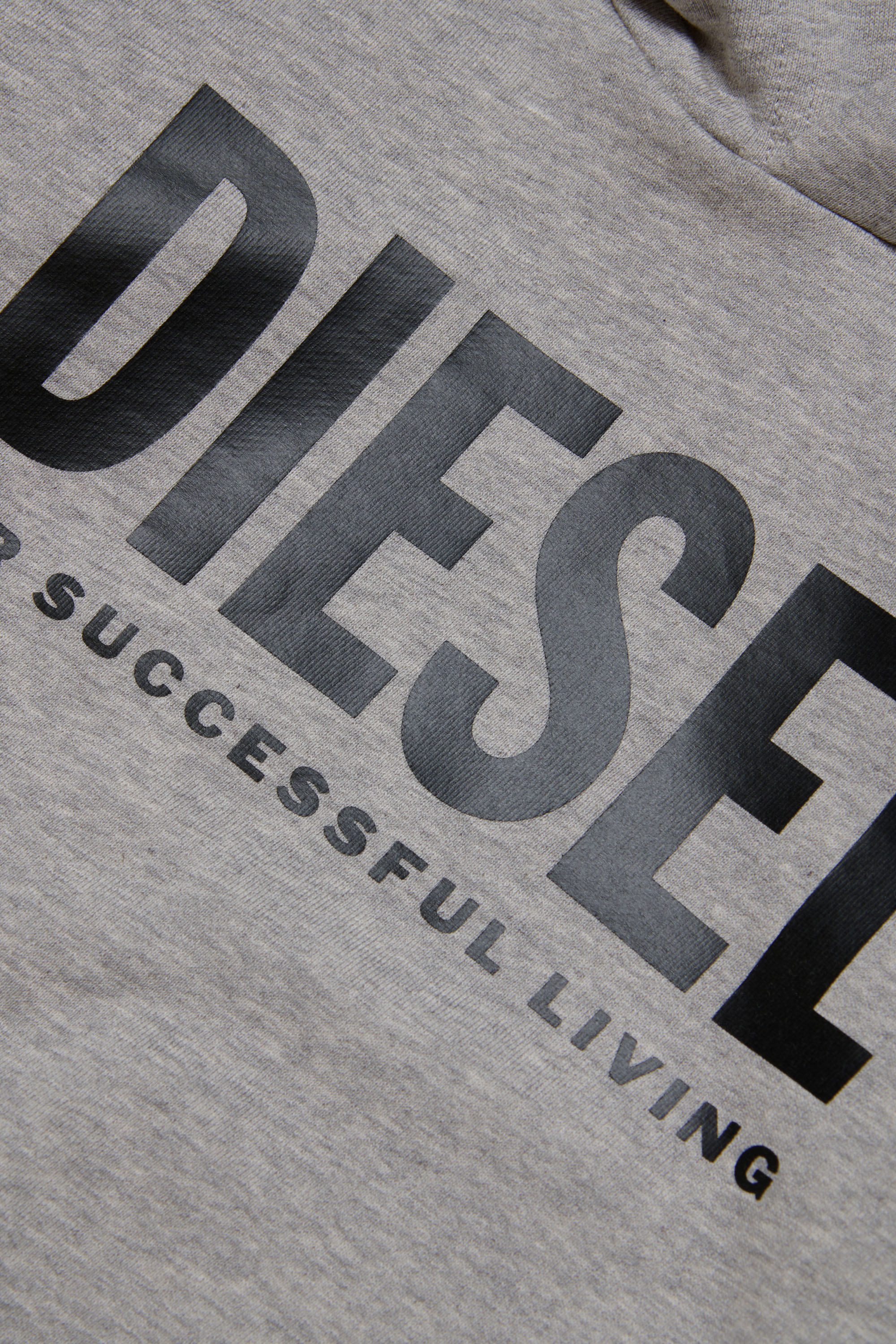 Diesel - LSFORT DI OVER HOOD, Unisex's Hoodie with logo print in Grey - 3