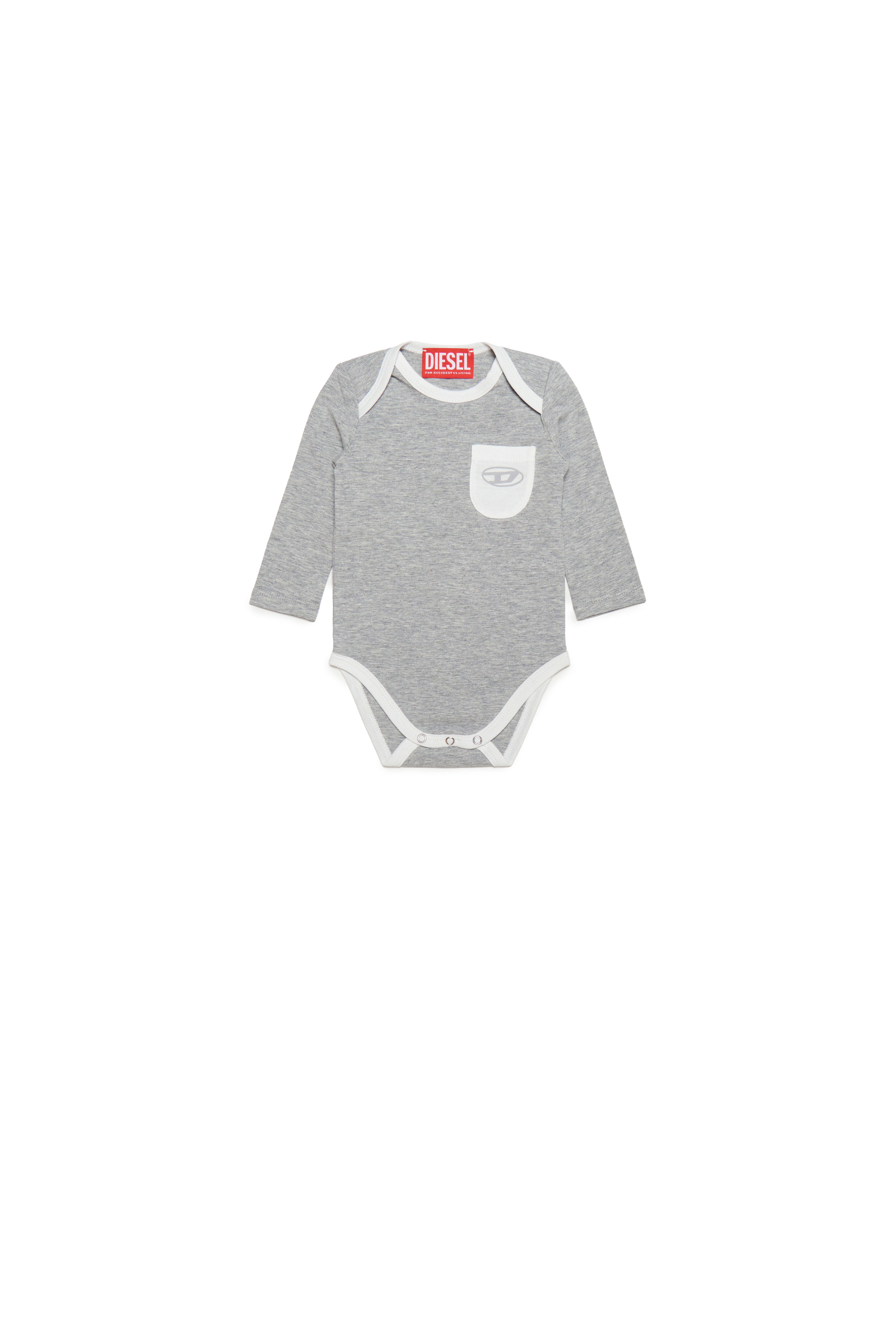 Diesel - UCKET-NB, Unisex's Bodysuit with logo pocket in Grey - 1