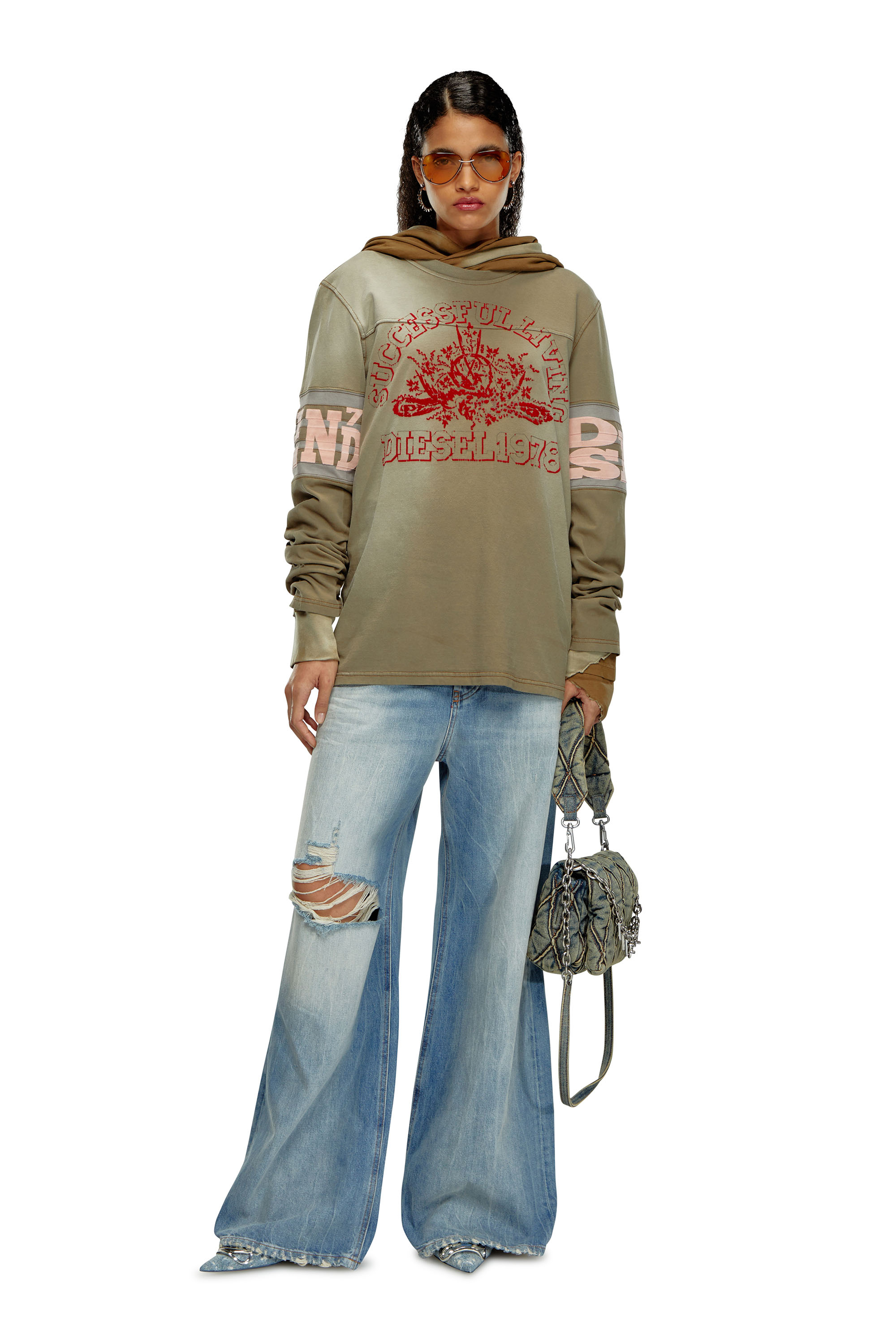 Diesel - Woman's Relaxed Jeans 1996 D-Sire 09H58, Light Blue - 2