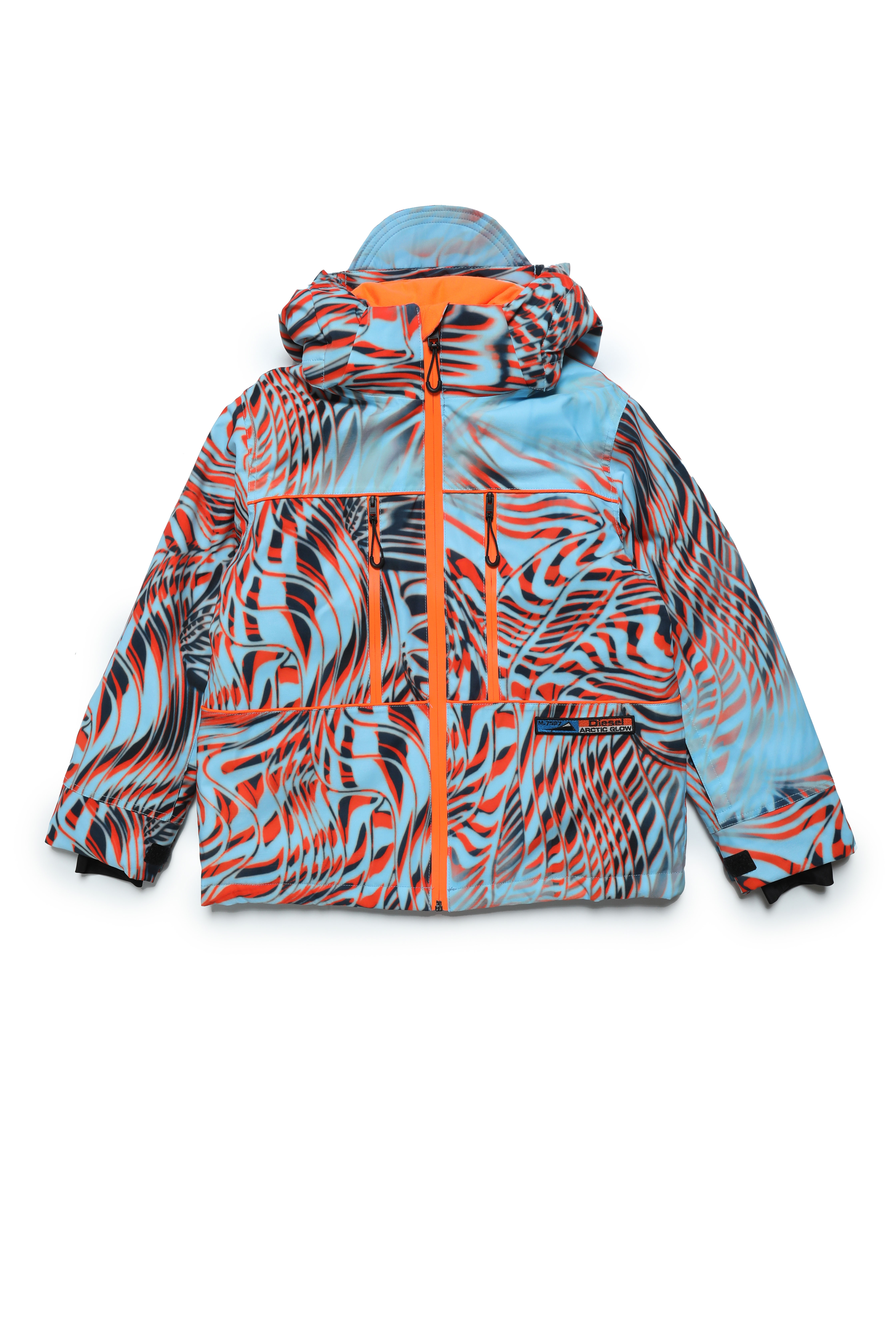 Diesel - JEMPI-SKI, Unisex's Ski jacket with optical print in Blue - 1