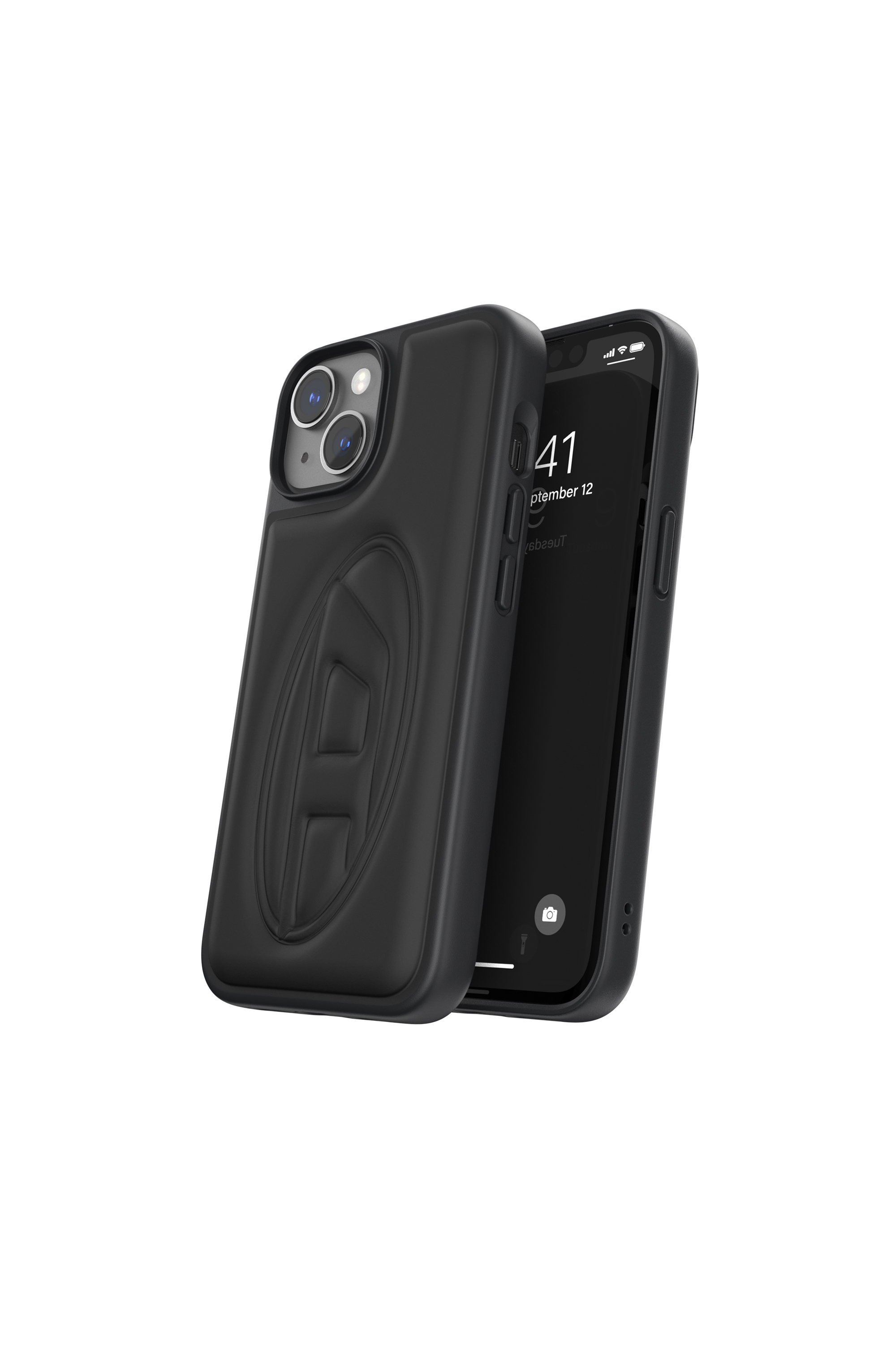 Diesel - 53406 MOULDED CASE, Unisex's Moulded case D logo for iPhone 14 in Black - 3