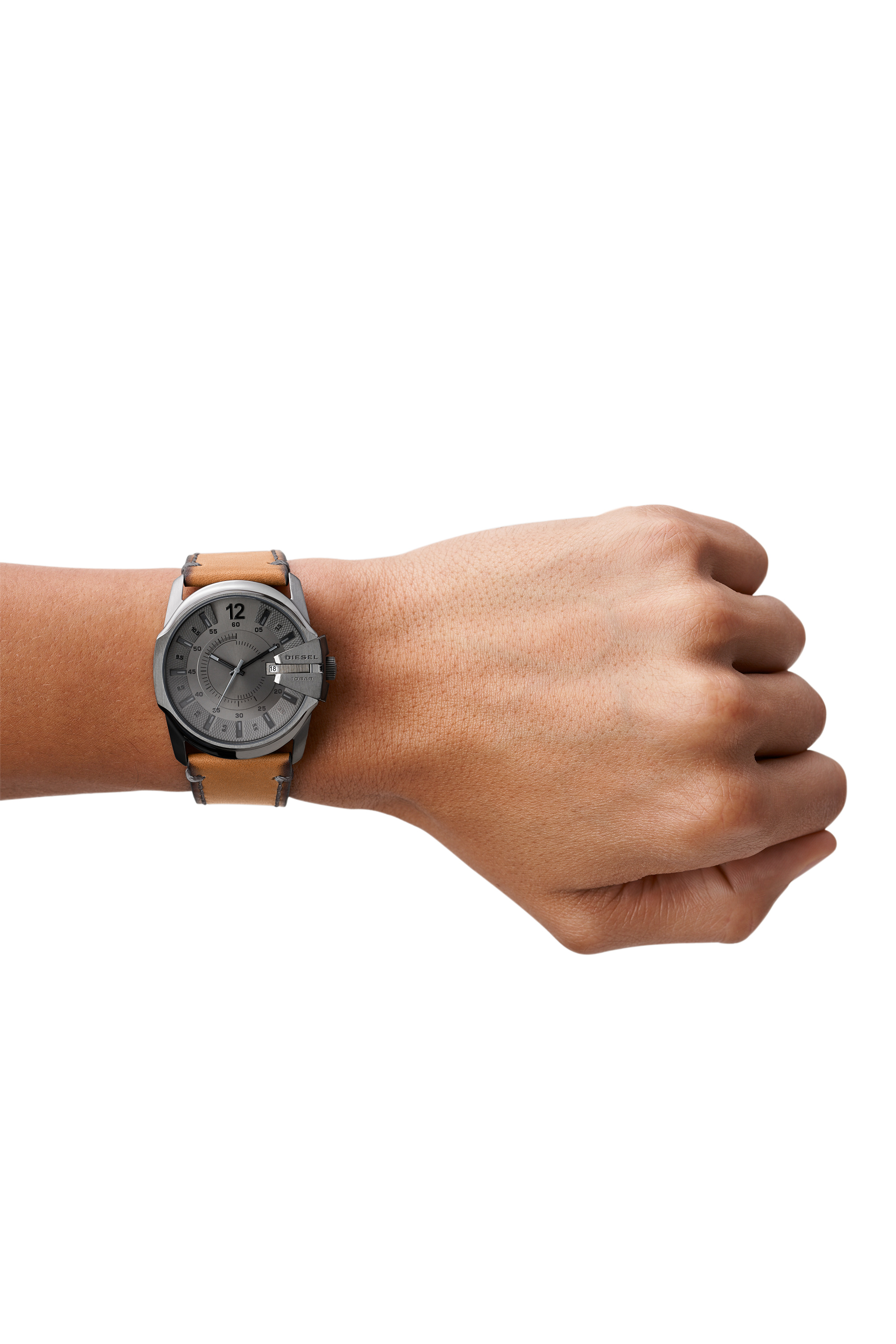 Diesel - DZ1964, Man's Master Chief three-hand brown leather watch in Brown - 4