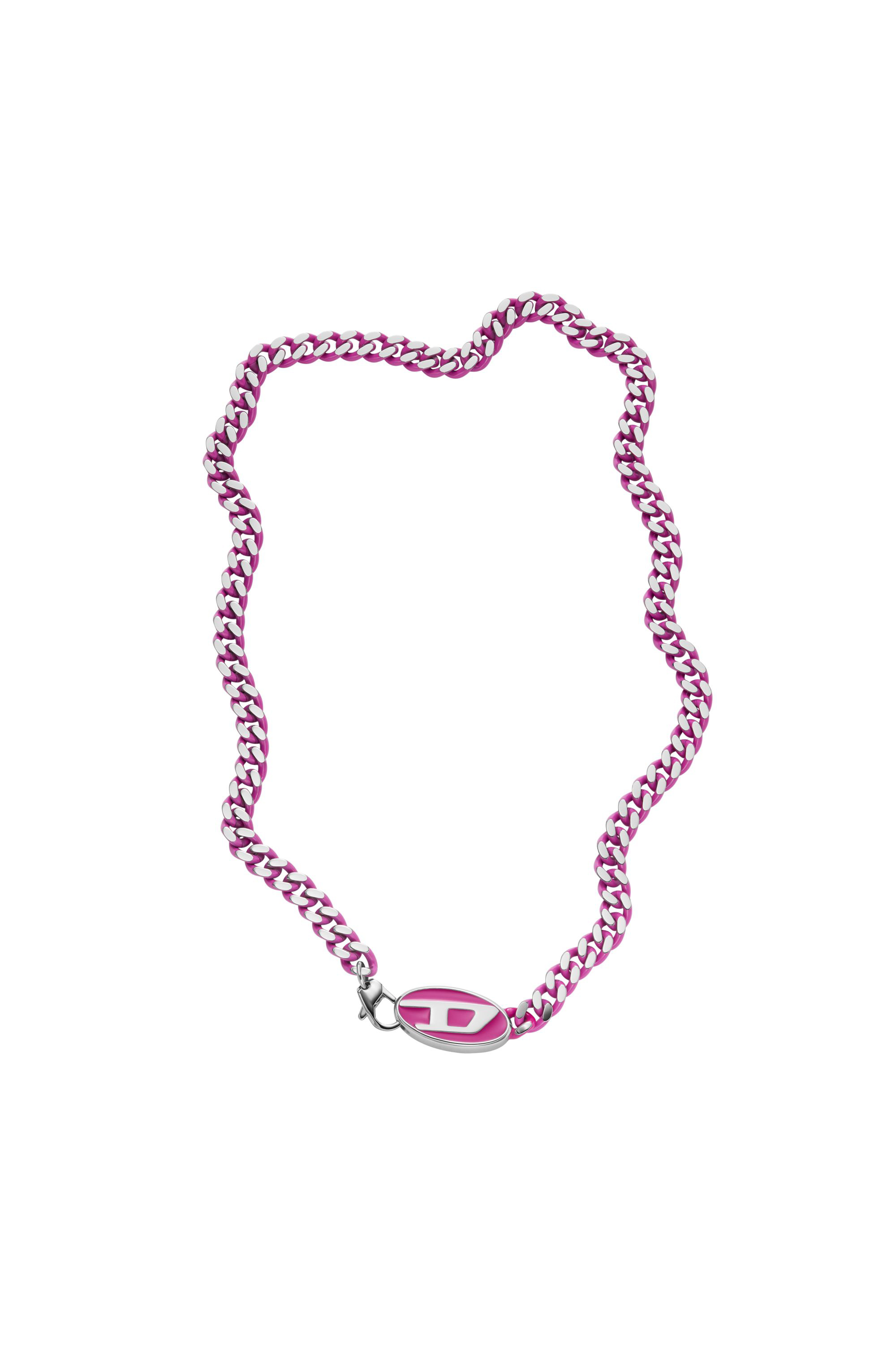 Diesel - DX1508, Unisex's Stainless steel chain necklace in Pink - 2