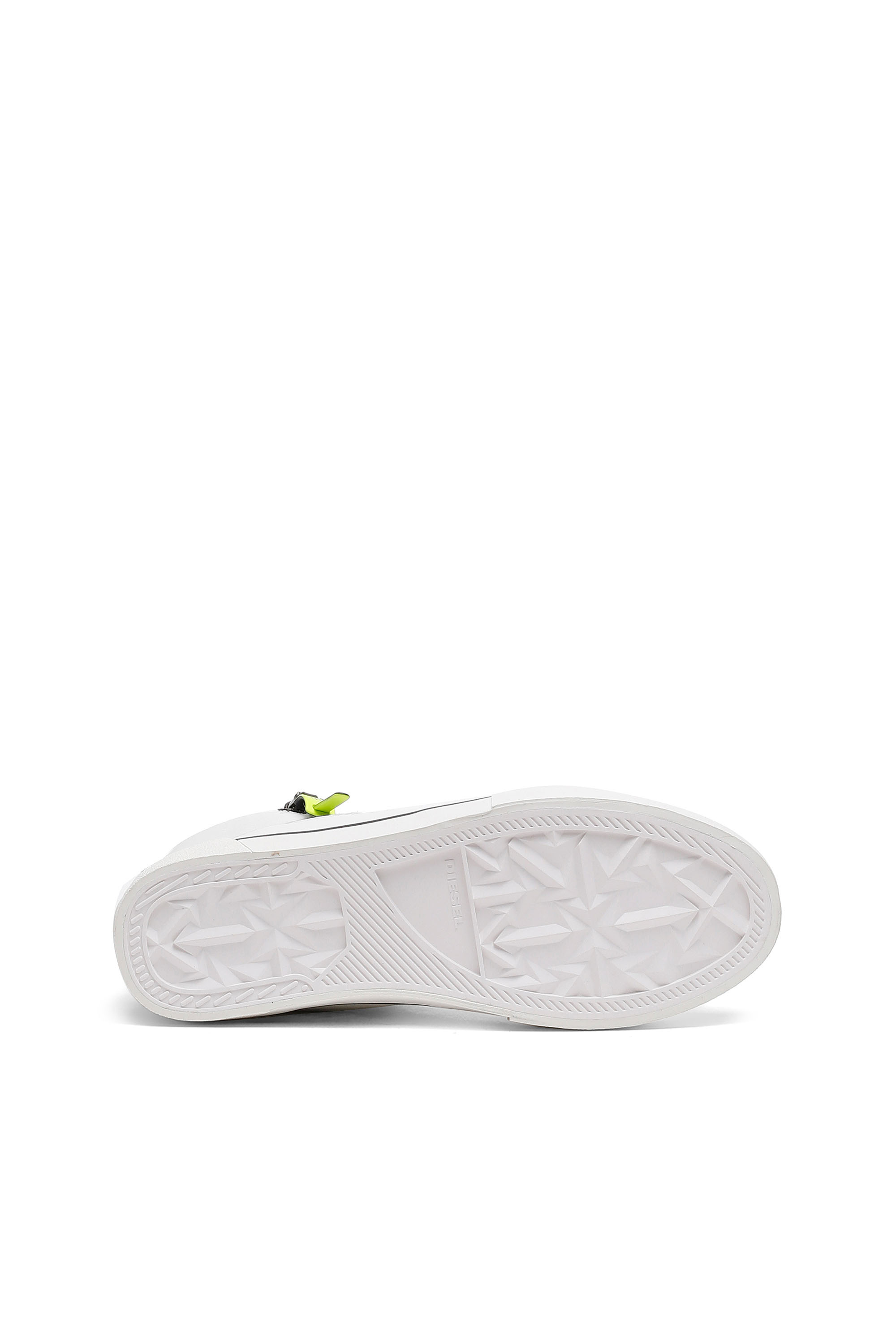 Diesel - S-DVELOWS, Man's S-Dvelows-High-top sneakers in panelled suede in White - 4