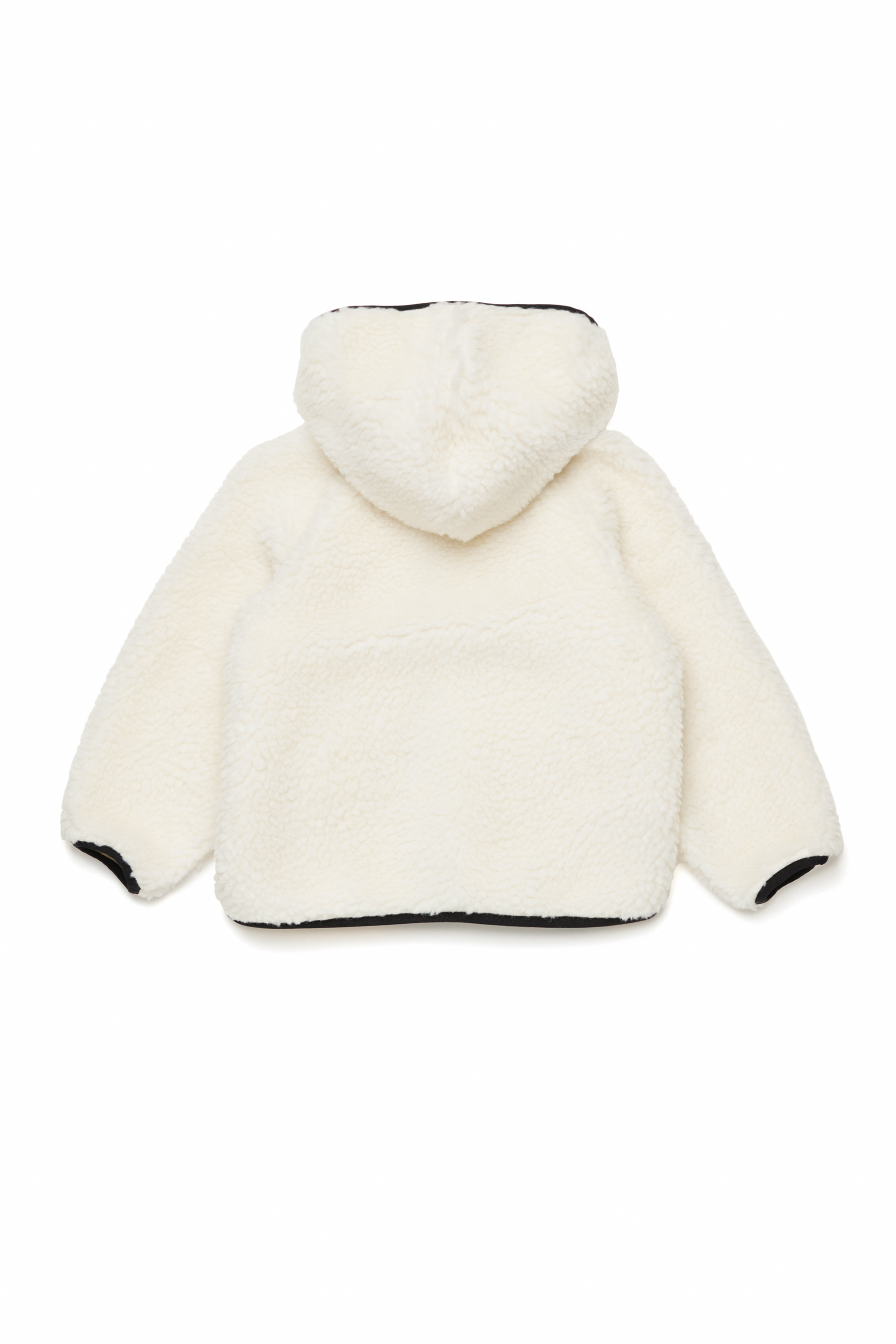 Diesel - JPOLAB, Unisex's Hooded teddy jacket with Oval D patch in White - 2