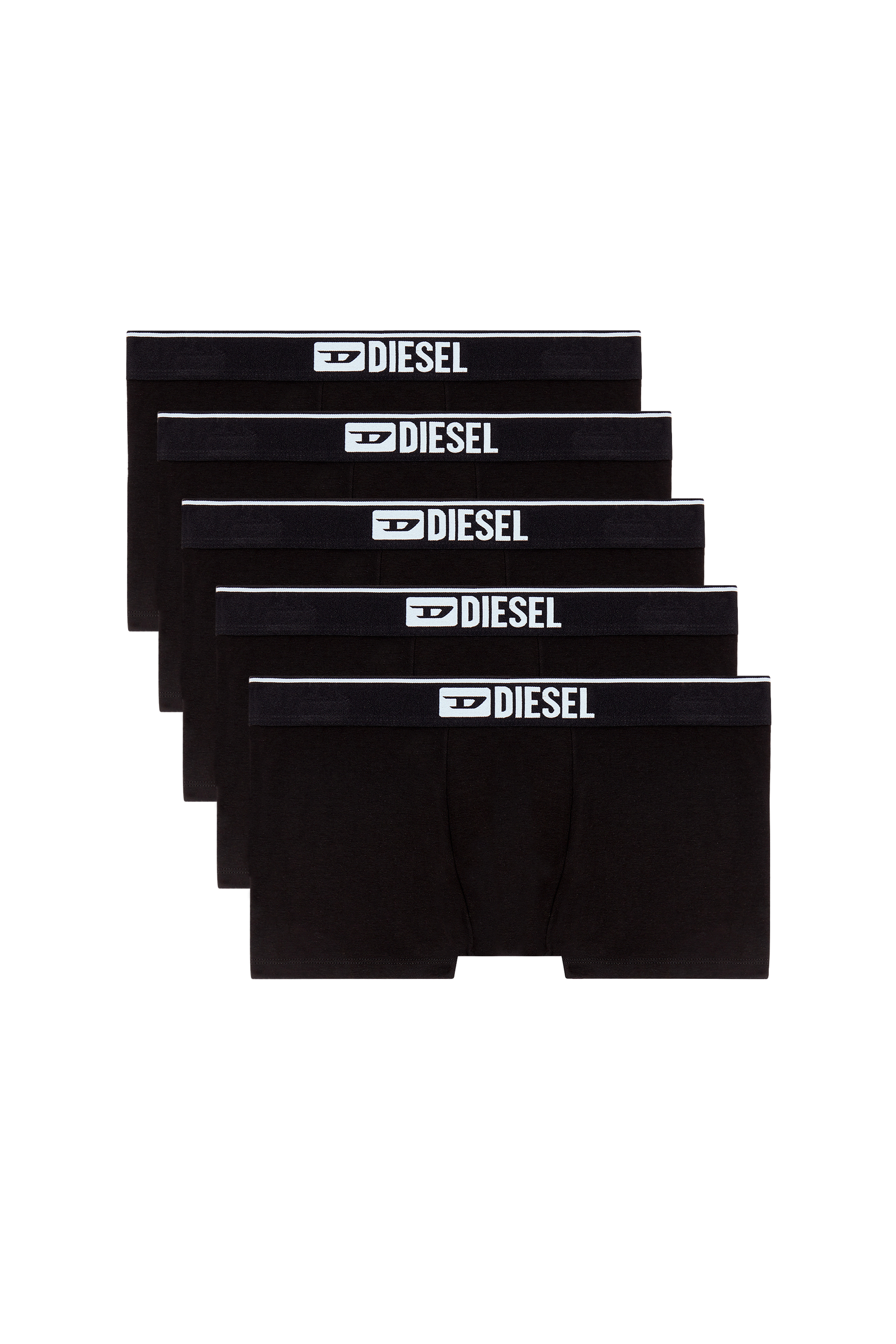 Diesel - UMBX-DAMIENFIVEPACK, Man's Five-pack of plain boxer briefs in Black - 1