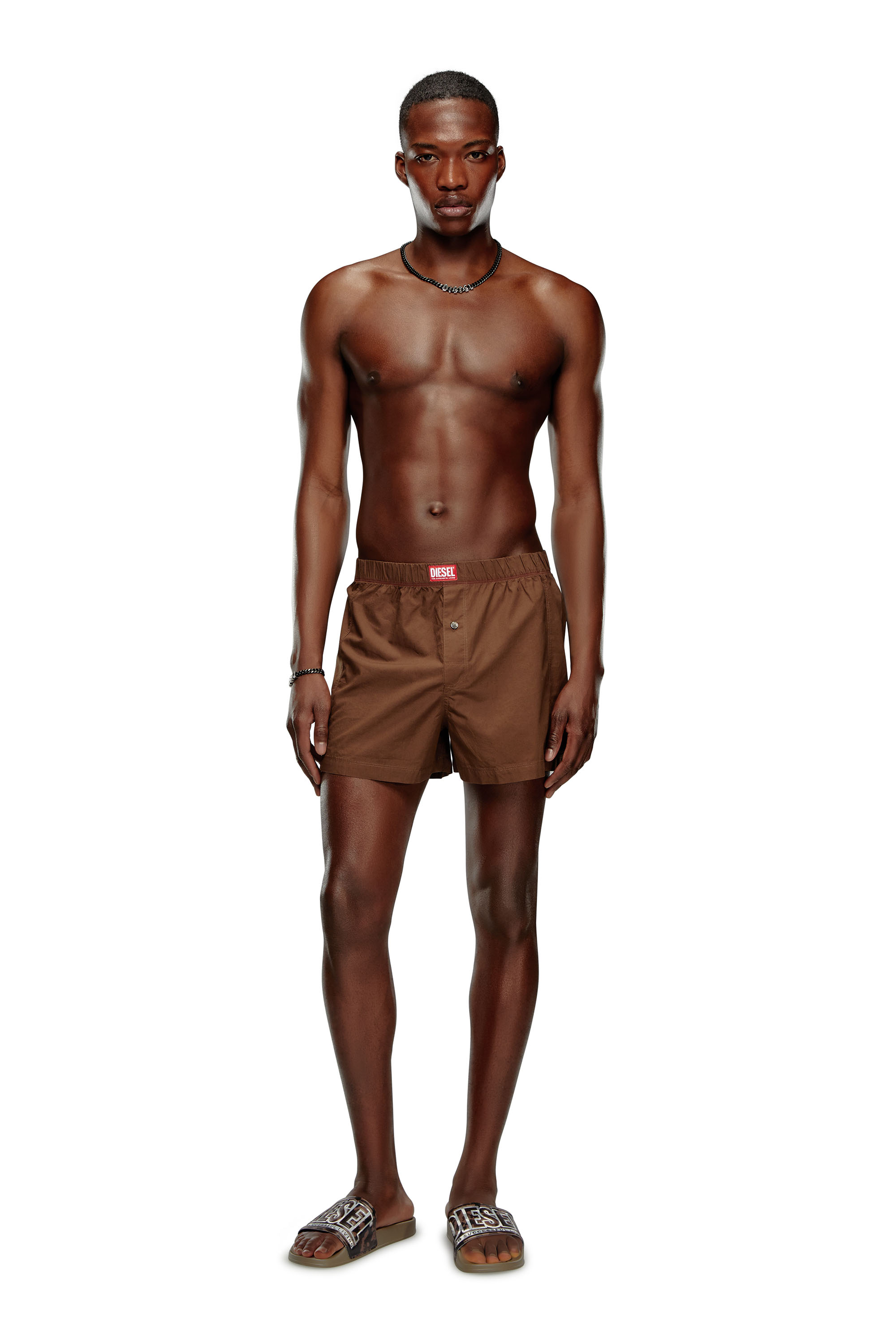 Diesel - UUBX-STARK, Unisex's Nude cotton boxers in Brown - 1
