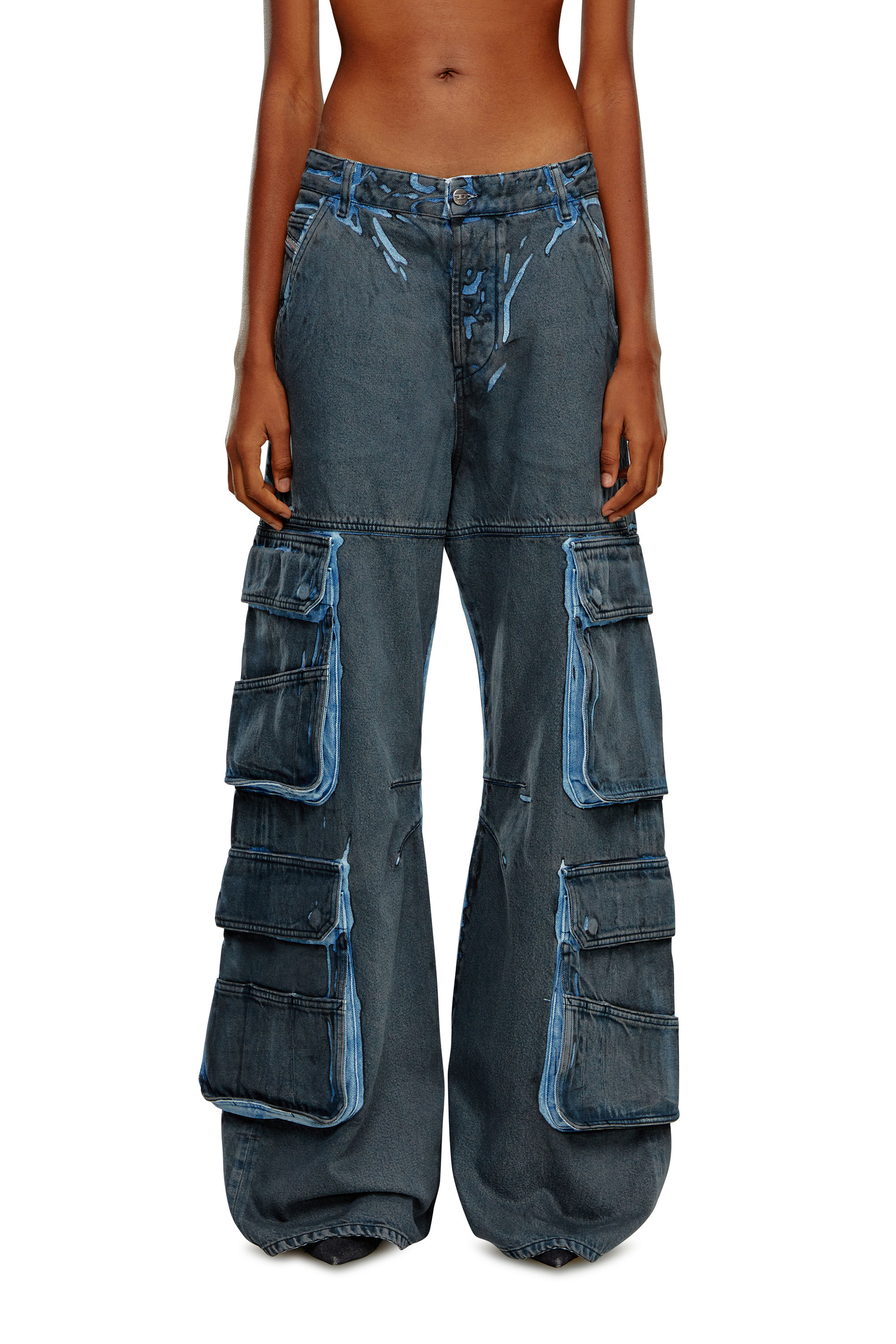 Diesel - Woman's Relaxed Jeans 1996 D-Sire 09K45, Dark Blue - 1