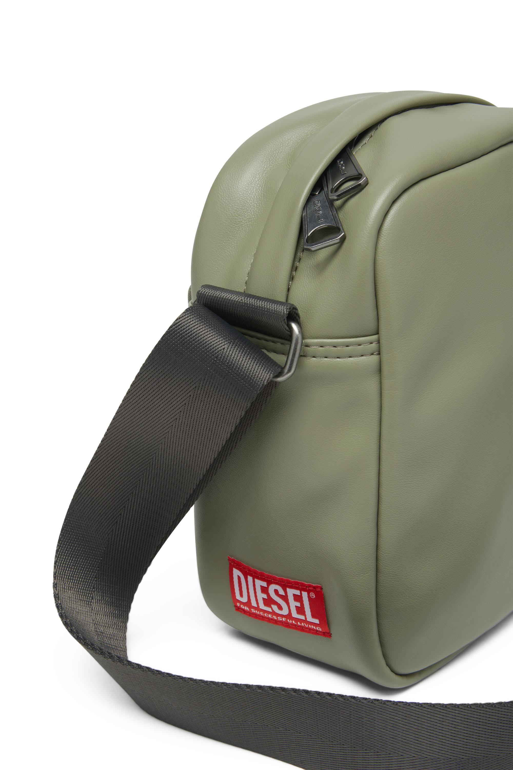 Diesel - RAVE CROSSBODY, Man's Rave Crossbody - Crossbody bag in recycled materials in Beige - 4