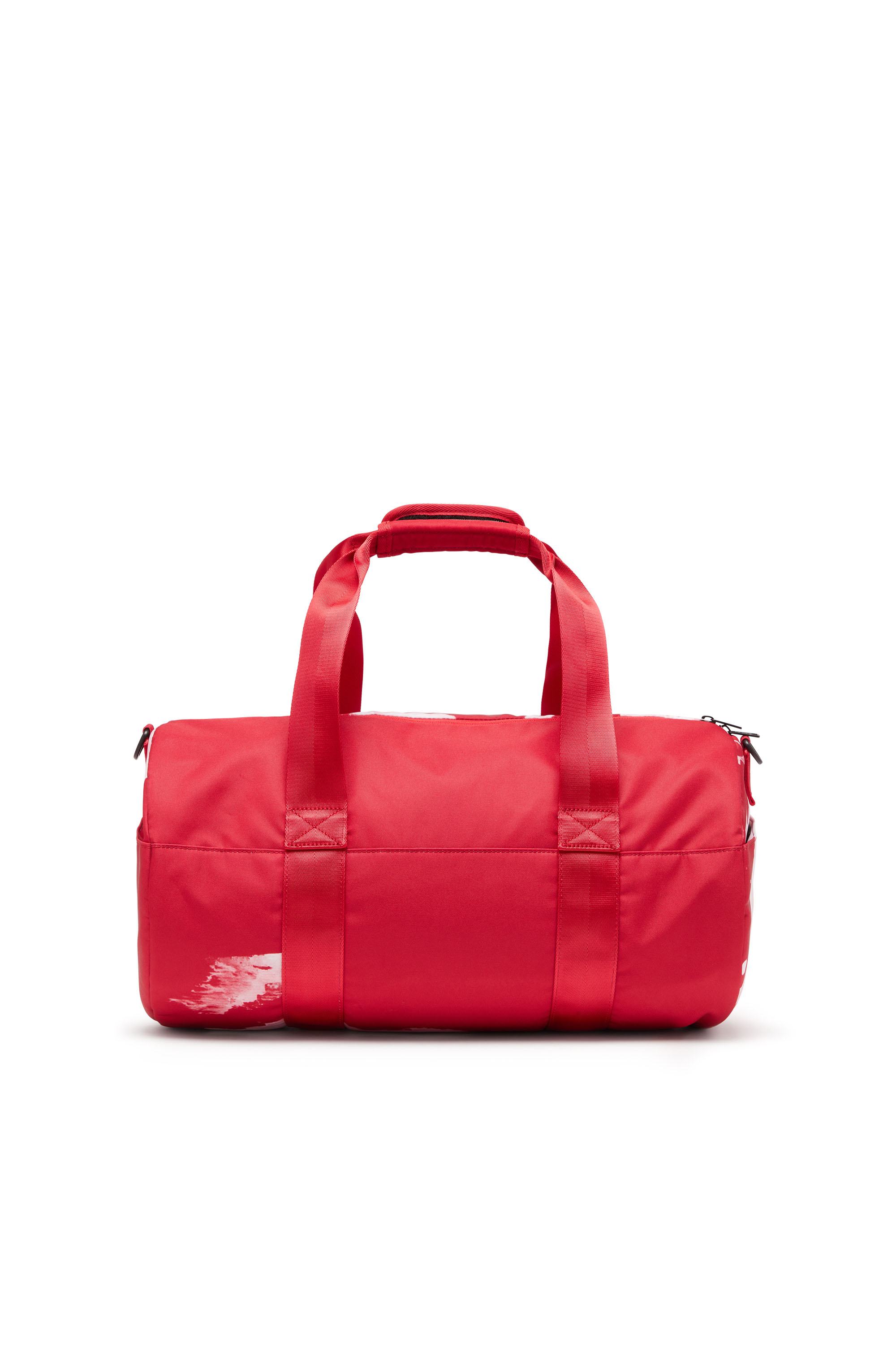 Diesel - RAVE DUFFLE X, Man's Rave Duffle X - Duffle bag in logo-printed fabric in Red - 2