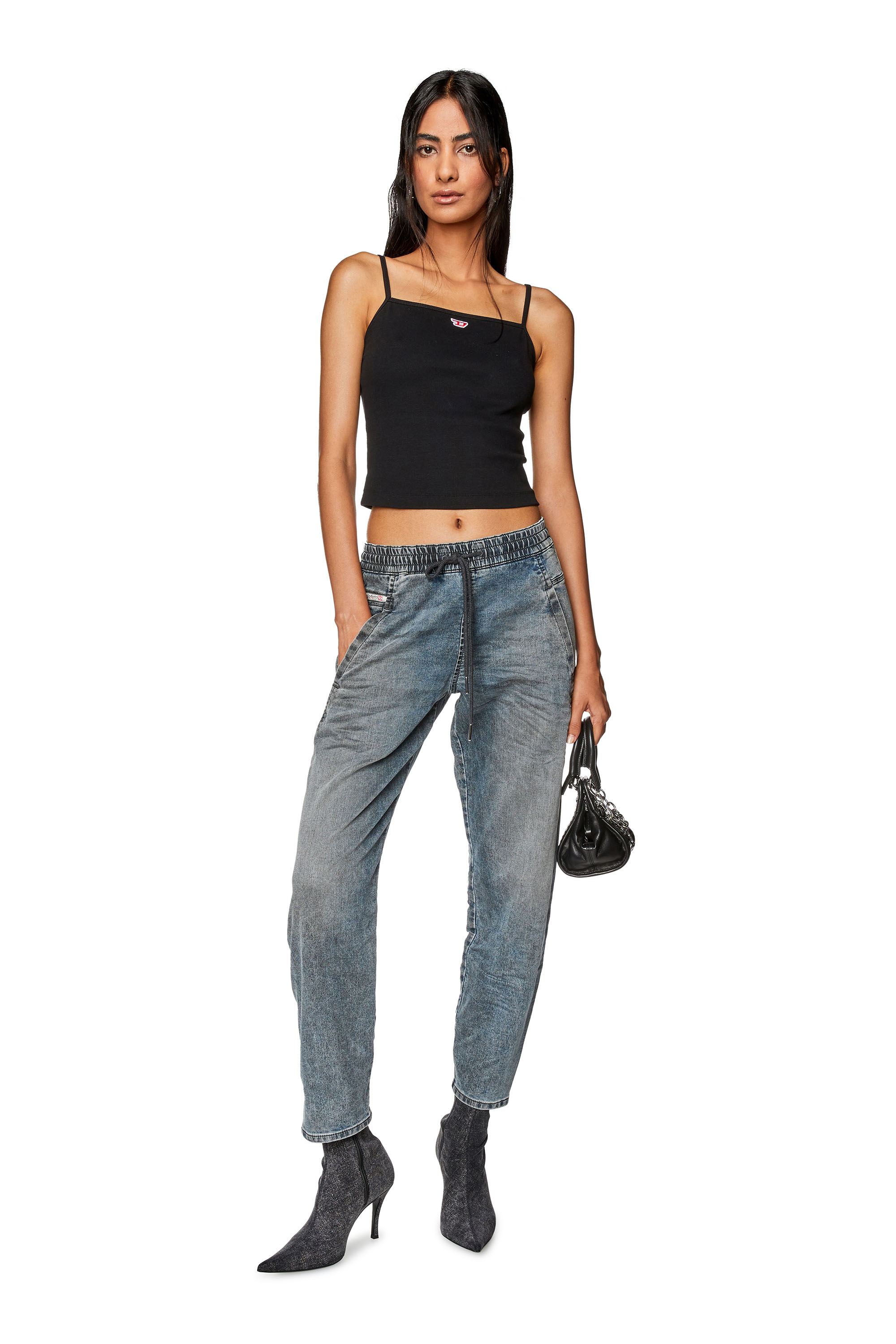 Diesel - Boyfriend 2031 D-Krailey Joggjeans® 068EZ, Woman's Boyfriend 2031 D-Krailey Joggjeans® in Grey - 2