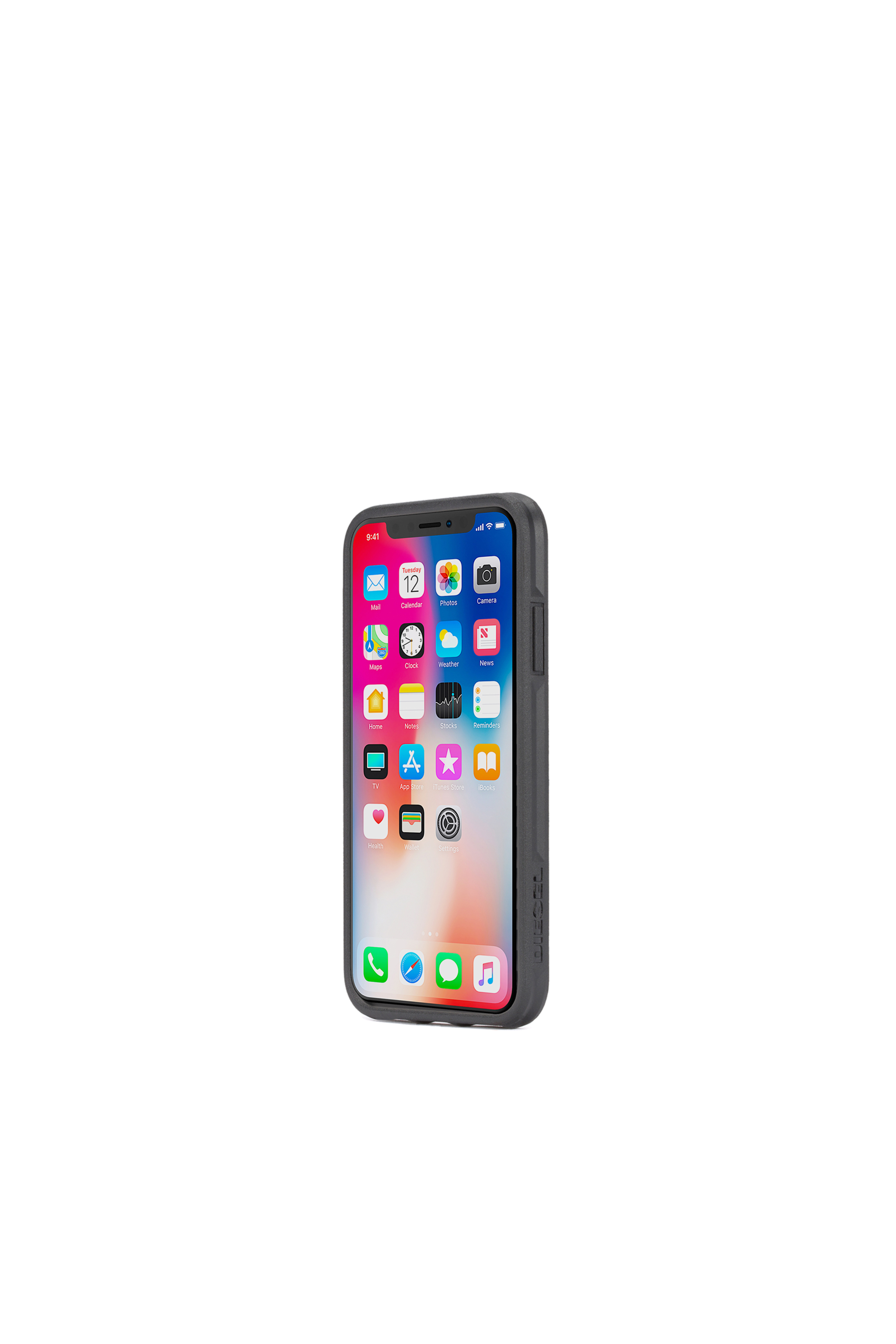 Diesel - MOHICAN HEAD DOTS BLACK IPHONE X CASE, Unisex's Resin case with mohican head dots, iPhone X in Black/Grey - 3