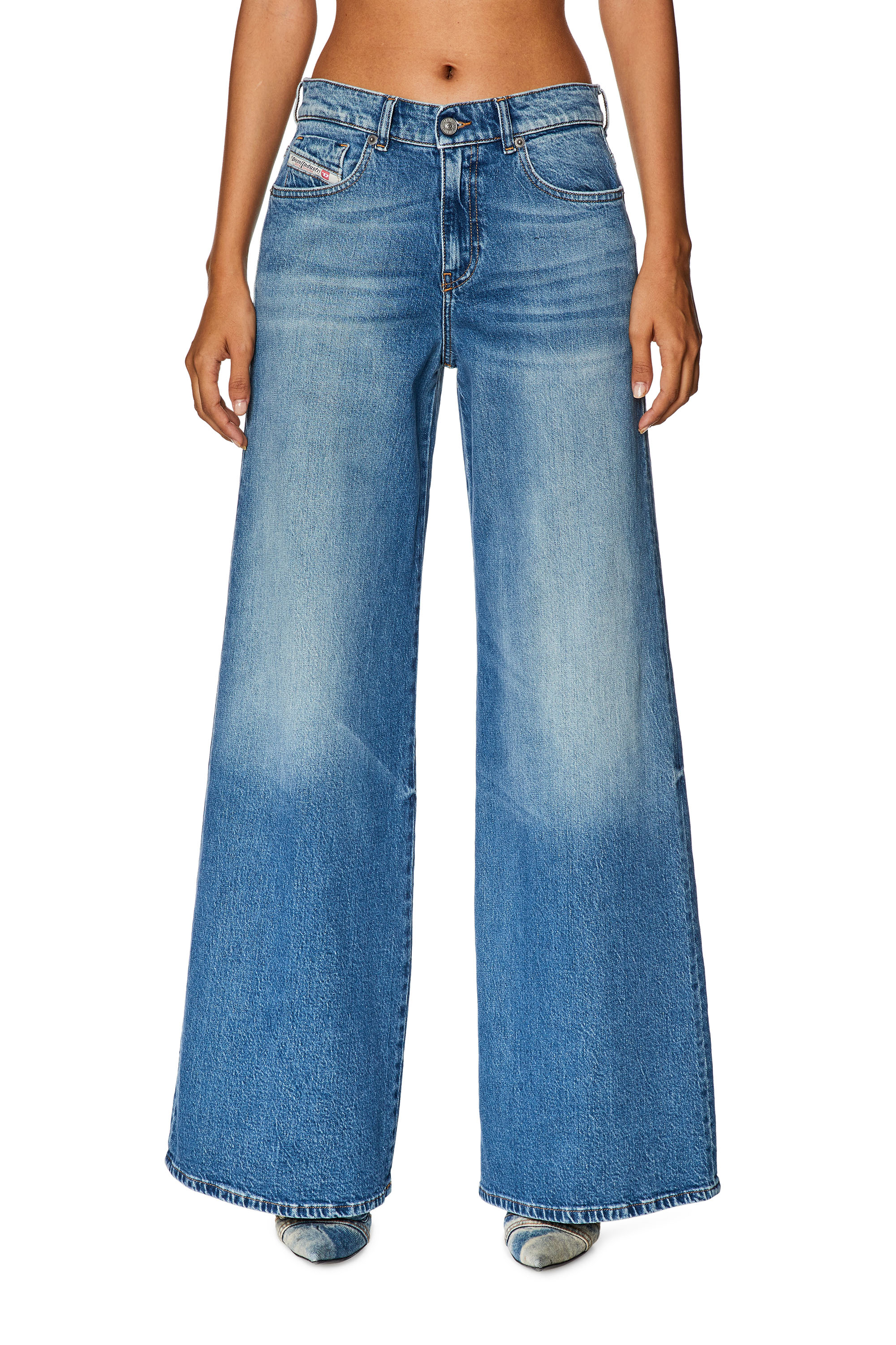 Diesel - Bootcut and Flare Jeans 1978 D-Akemi 007P9, Woman's Bootcut and Flare Jeans - 1978 D-Akemi in Medium blue - 1