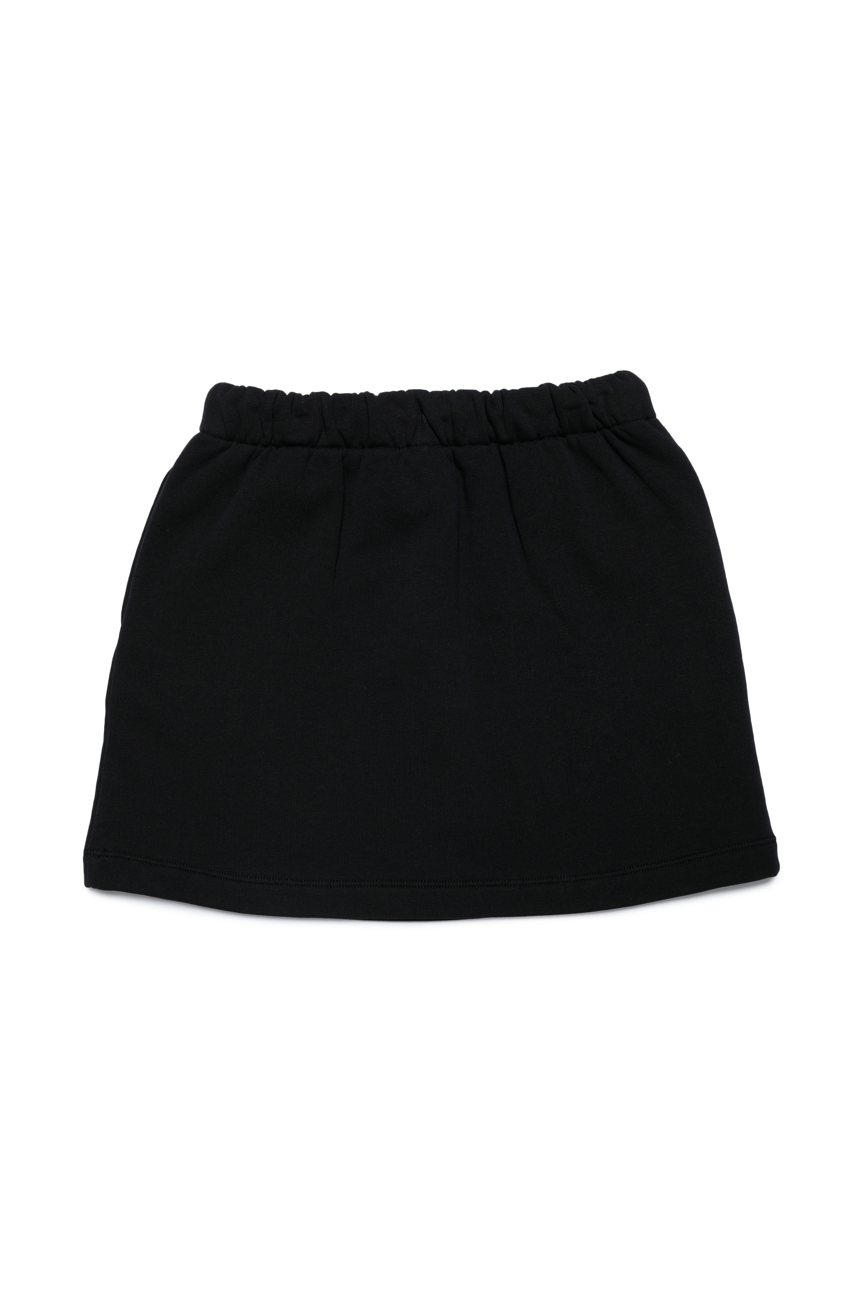 Diesel - GRINAR, Woman's Jersey mini skirt with glittery logo in Black - 2
