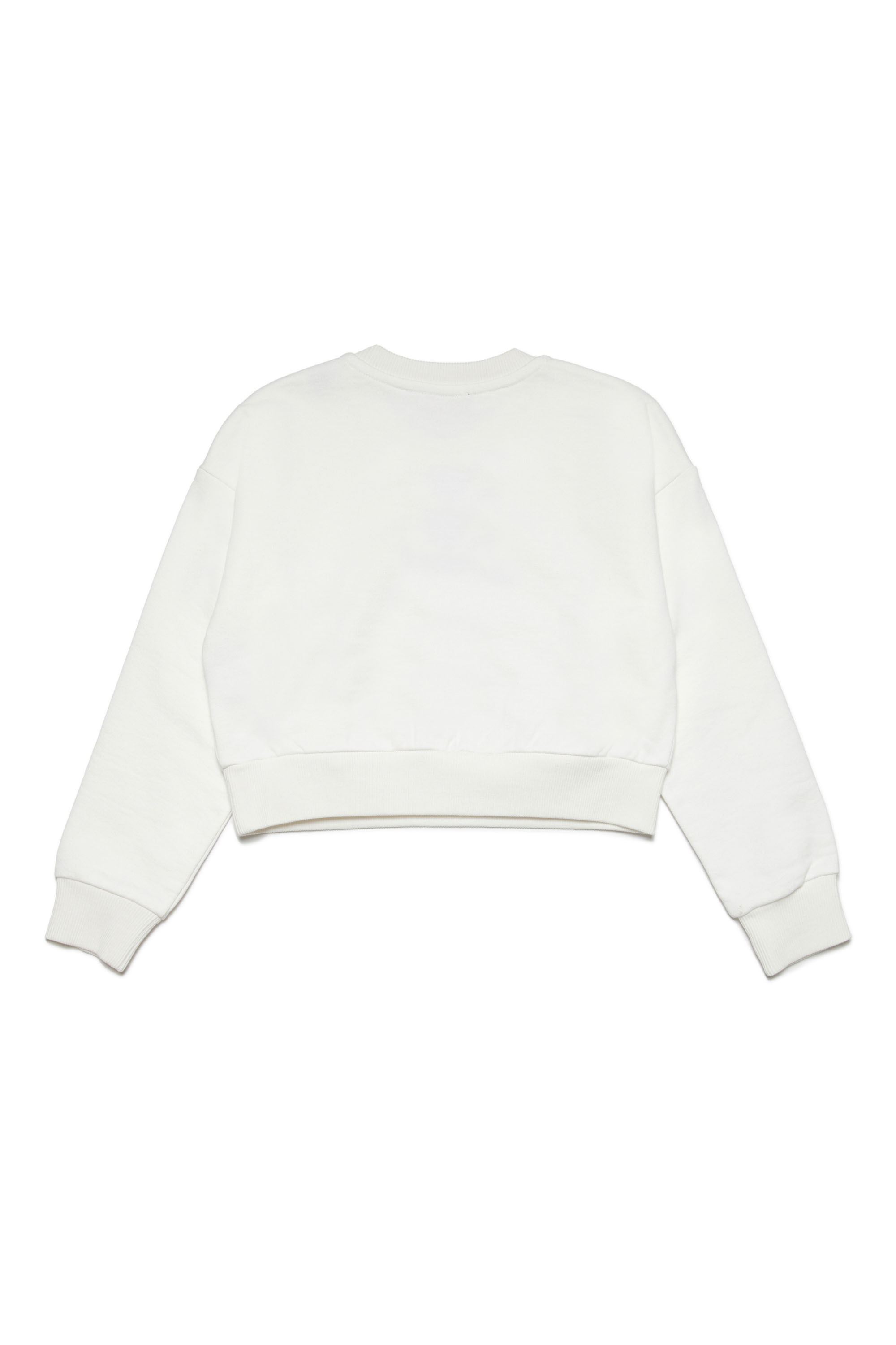 Diesel - SLEM, Woman's Sweatshirt with embroidered crest in White - 2