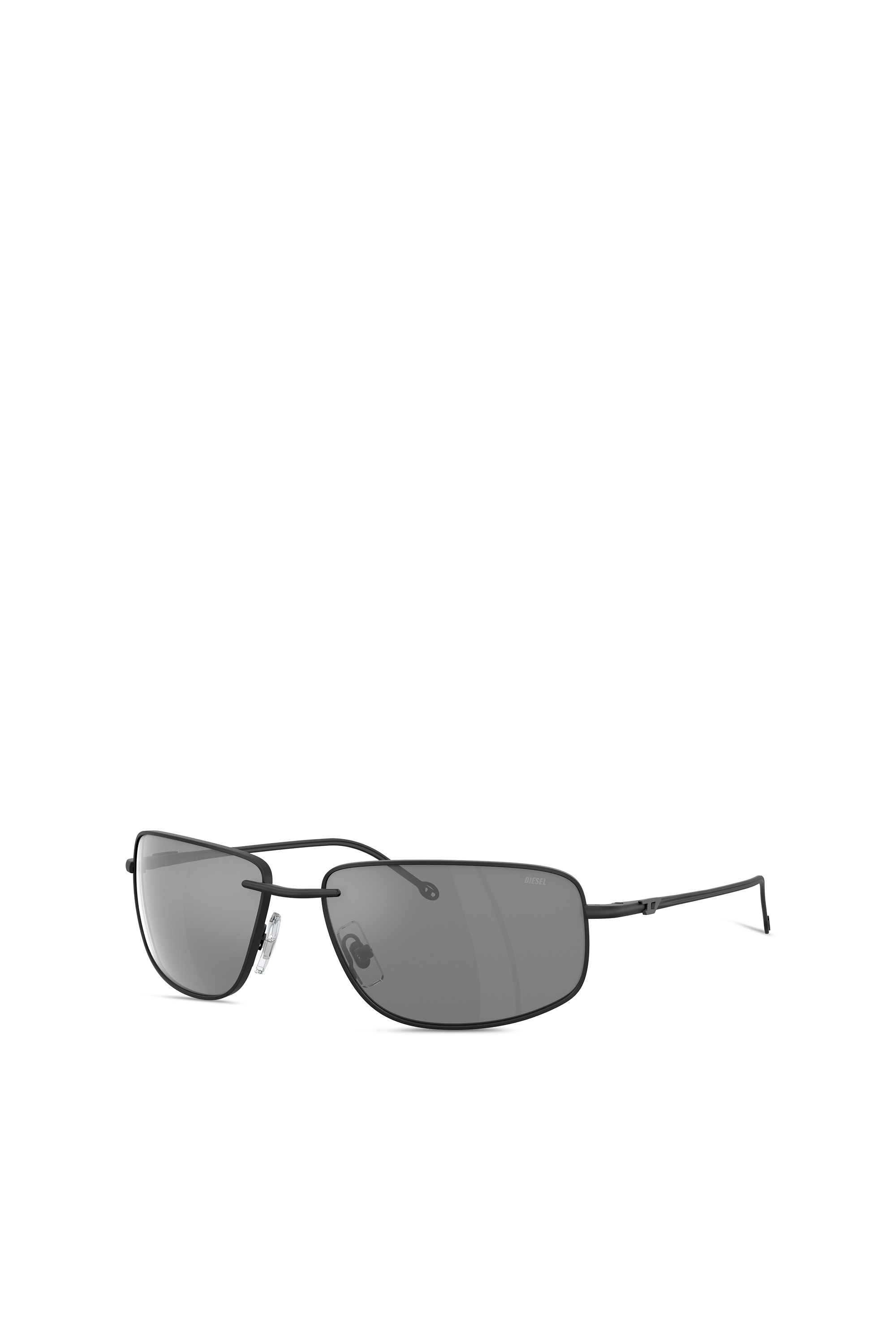 Diesel - 0DL1005, Unisex's Racer shape sunglasses in metal in Black - 1