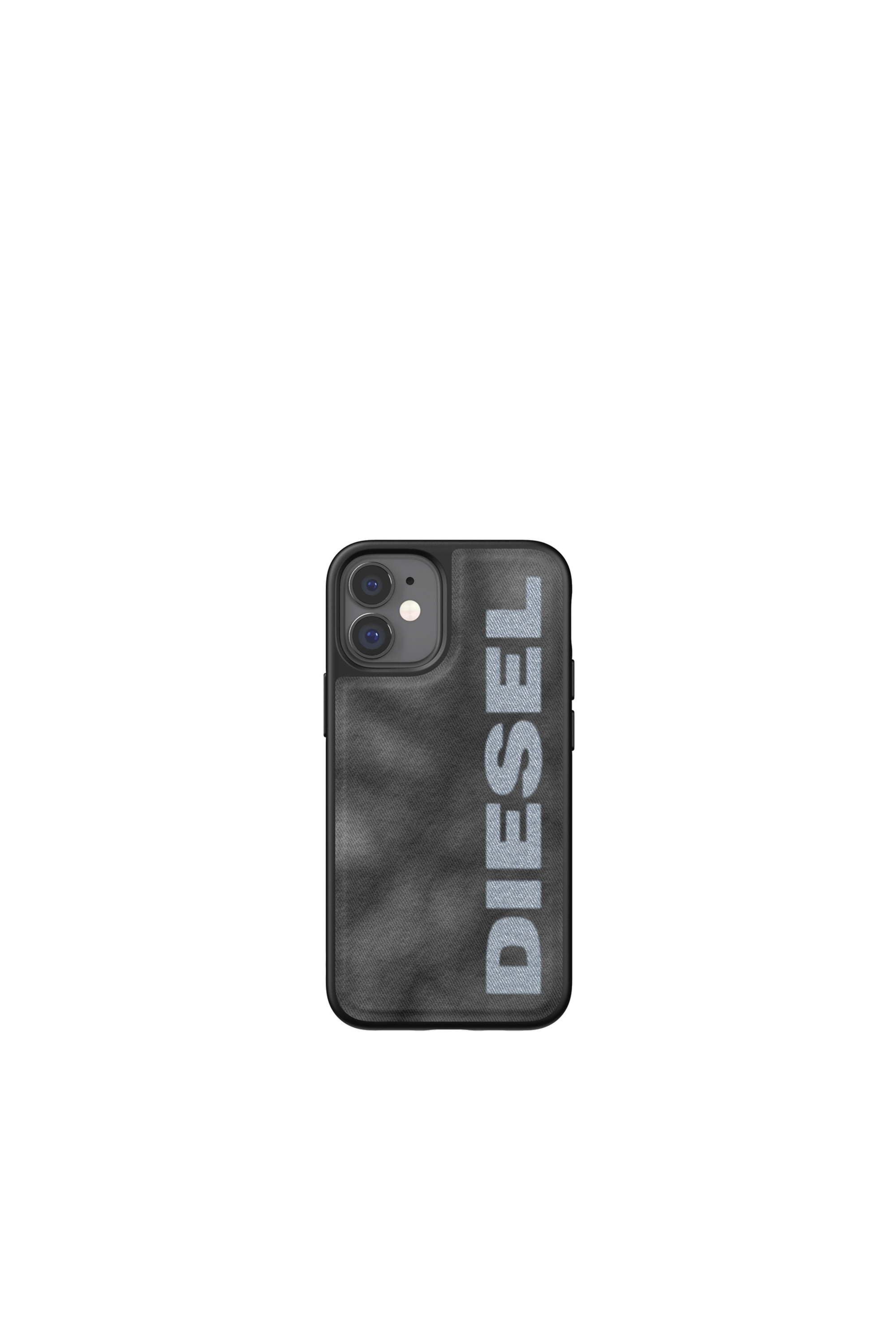Diesel - 44296  STANDARD CASES, Unisex's Moulded case bleached denim for iPhone 12 mini in Black/Grey - 2