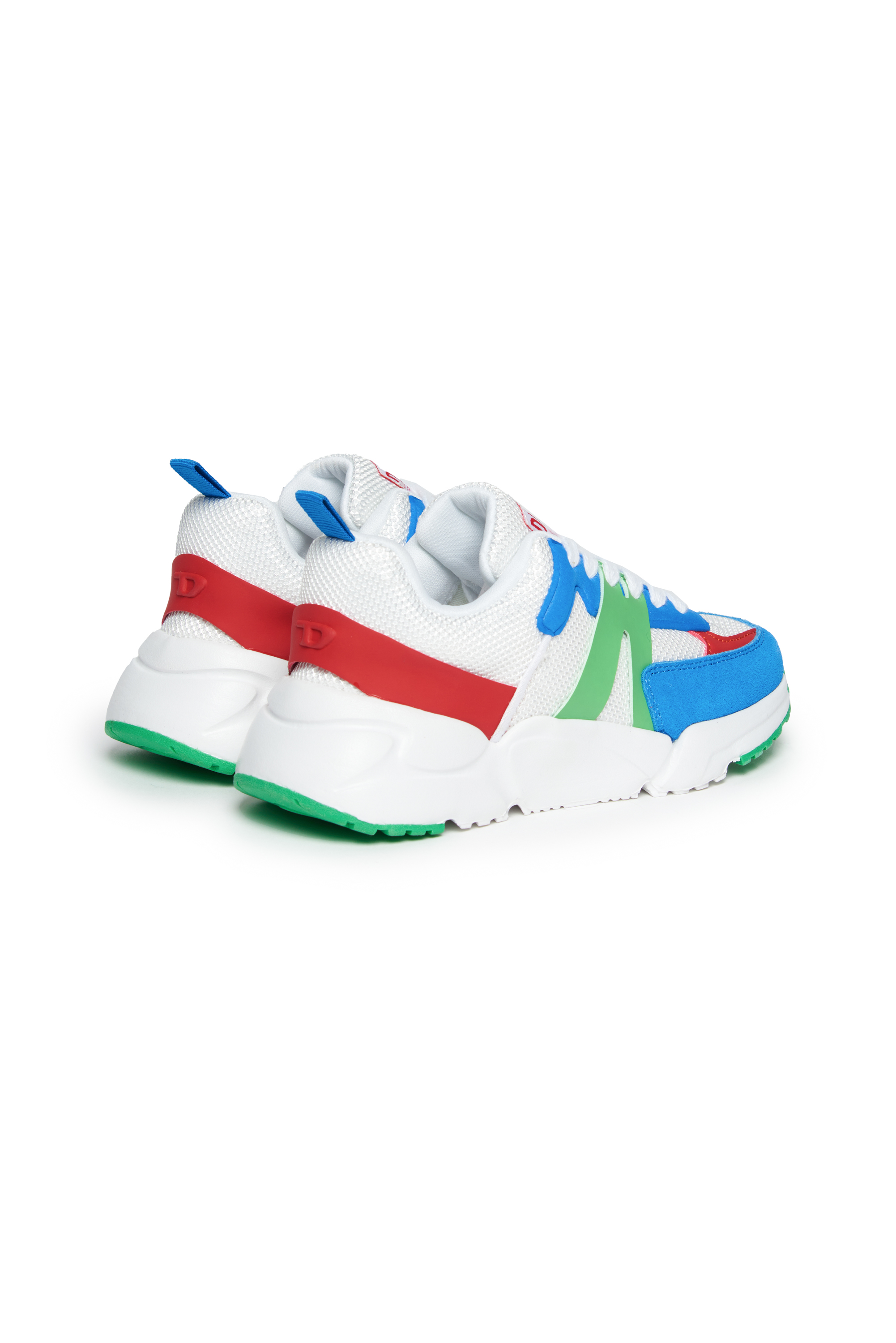 Diesel - S-MILLENIUM LC PRO, Unisex's Sneakers in metallic mesh and suede in Multicolor/White - 3