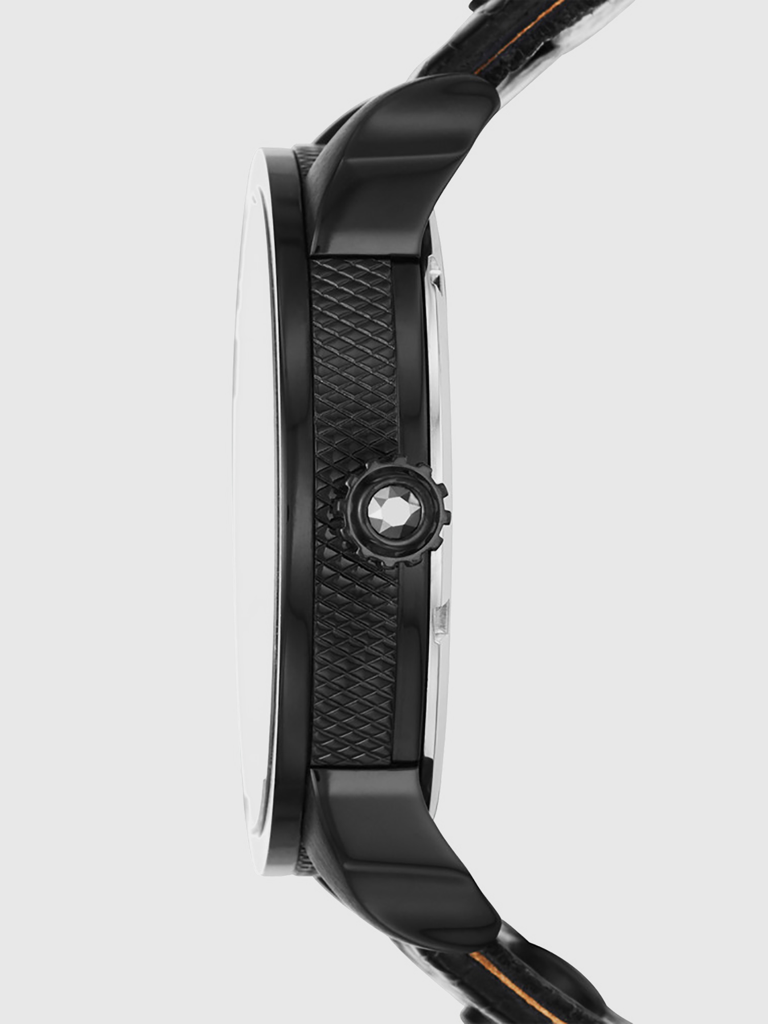 Diesel - DZ7405, Unisex's Black leather croc watch, 46 mm in Black - 2