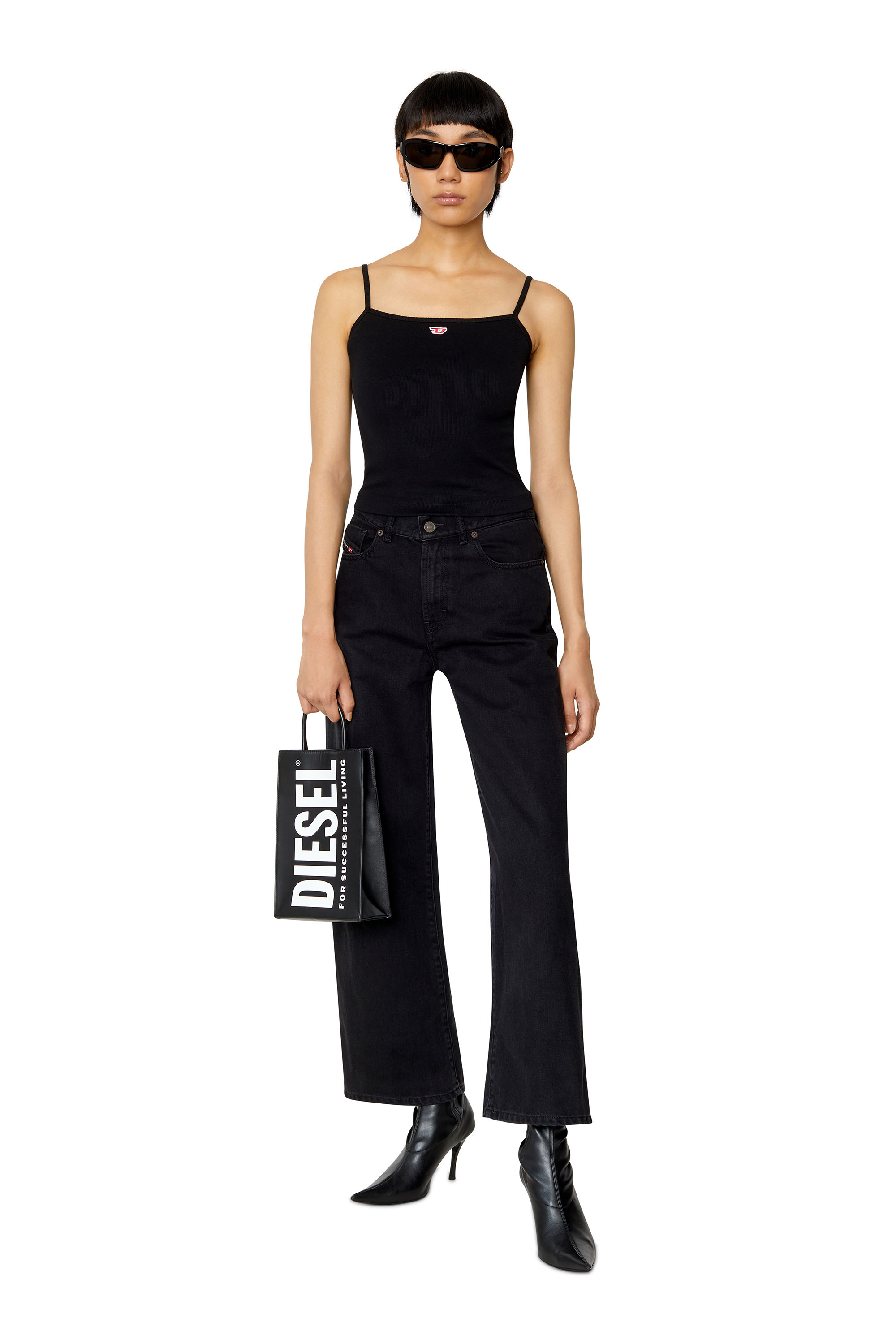 Diesel - Bootcut and Flare Jeans 2000 Widee Z09RL, Woman's Bootcut and Flare Jeans - 2000 Widee in Black/Dark grey - 2